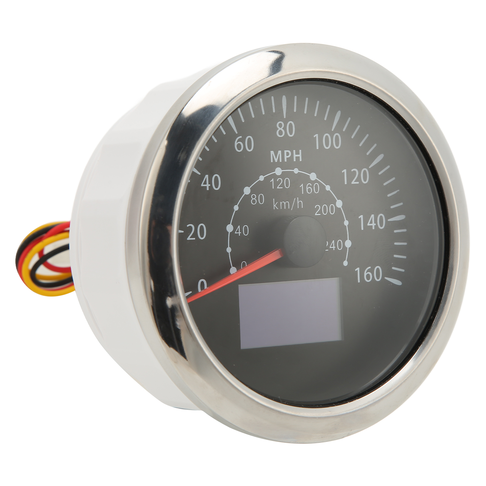 Universeller Gps-tachometer 85 Mm/3,35 Zoll, 0–160 Mph/0–240 Km/h, Lcd-display, Ip67 Wasserdicht, Für Auto, Boot, Wohnmobil, Dc 9–32 V, Schwarz