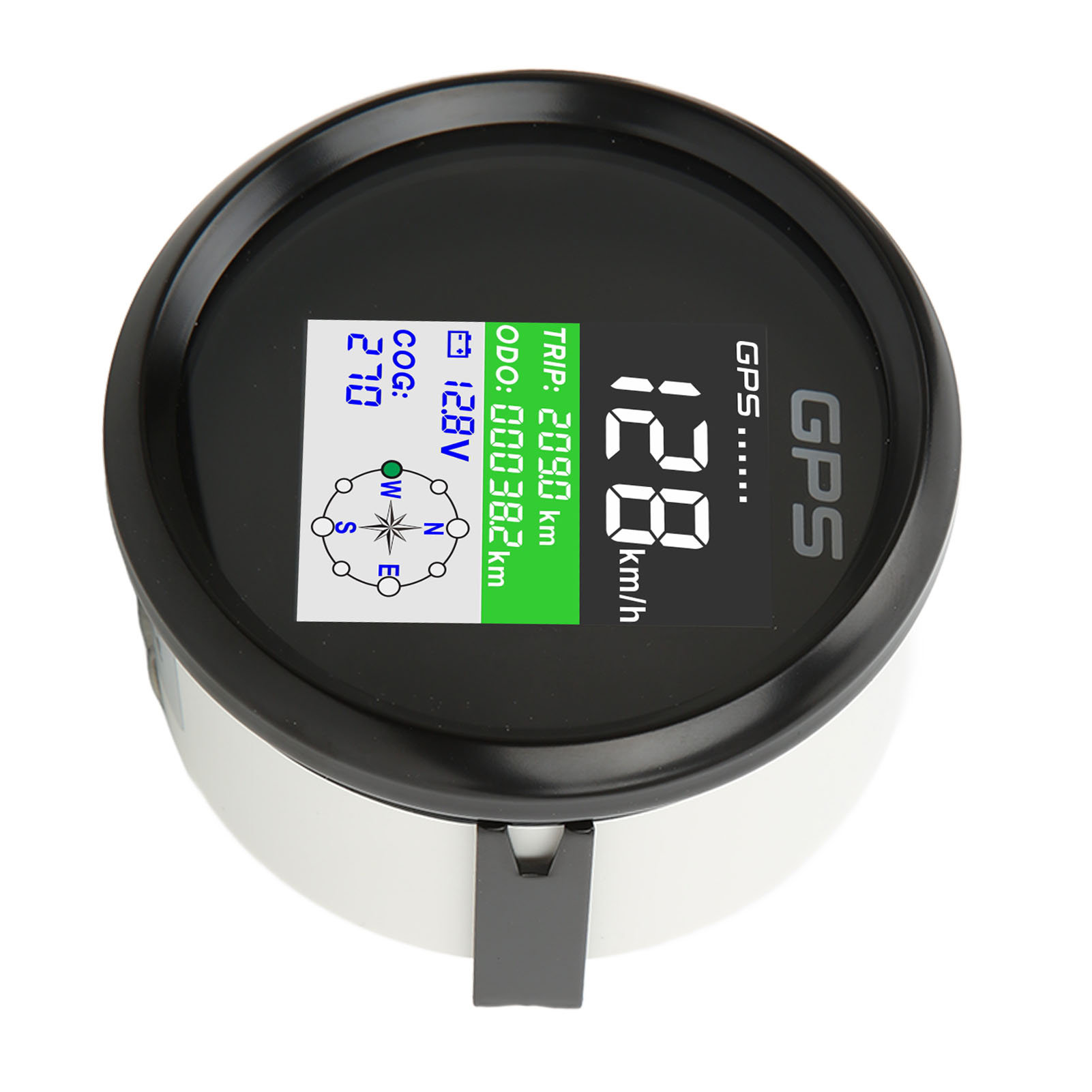 85-mm-gps-tachometer (km/h, Mph, Knoten), Dc 9–32 V, Tft-bildschirm, Ip67 Wasserdicht, Universell Einsetzbar Für Auto, Motorrad, Boot, Schwarzes Zifferblatt, Schwarzes Gehäuse