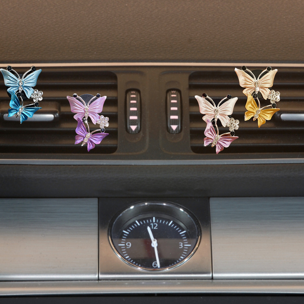 2 Schmetterlings-flaschenöffner-clips, Auto-lufterfrischer-diffusor, Auto-stein-strass-bling-zubehör Für Fahrzeuge
