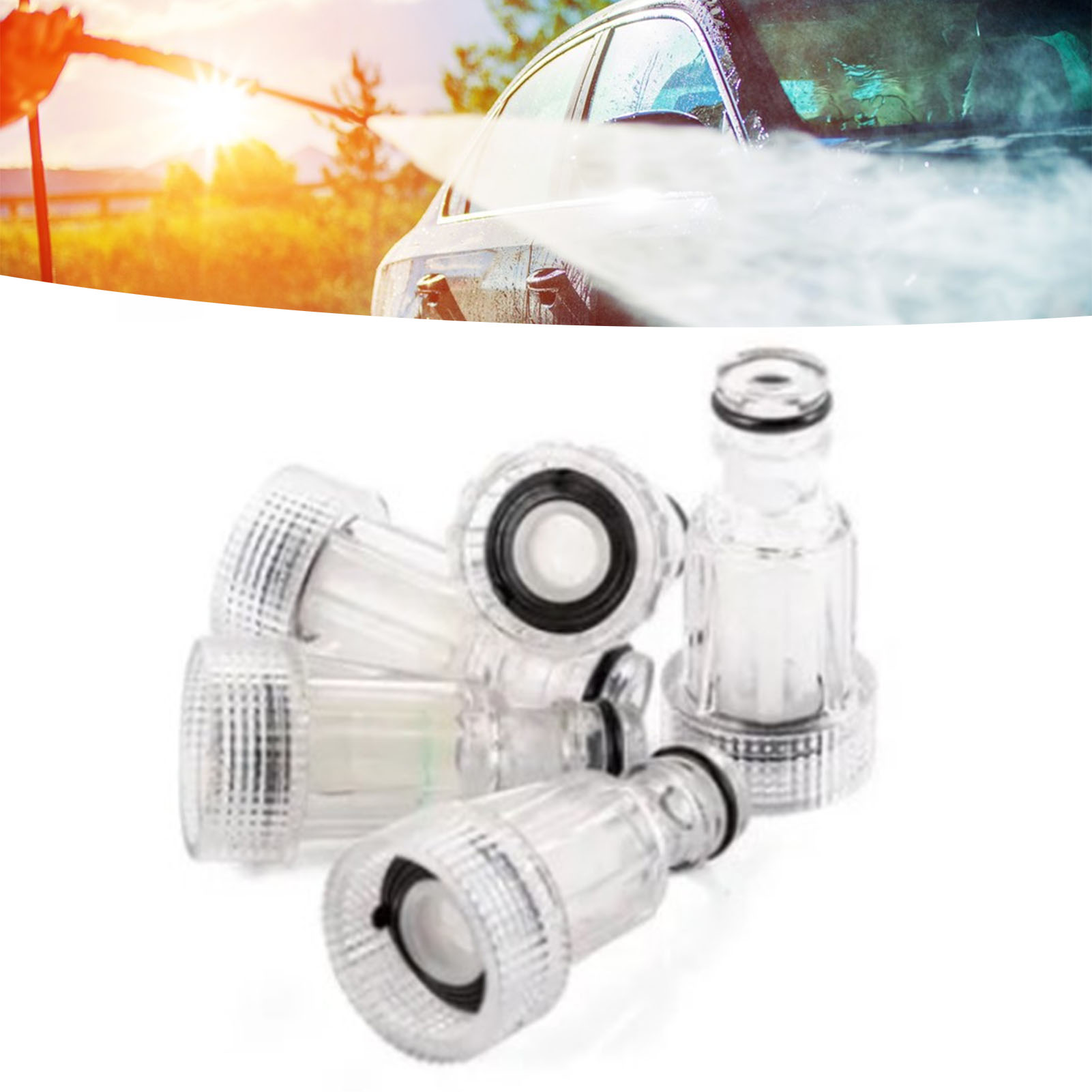 Set Mit 5 Waschmaschinen-wasserfiltern, 3/4-zoll-anschluss, Abnehmbar Und Leicht Zu Reinigen, Anschlusswerkzeug Für Die Autoreinigung