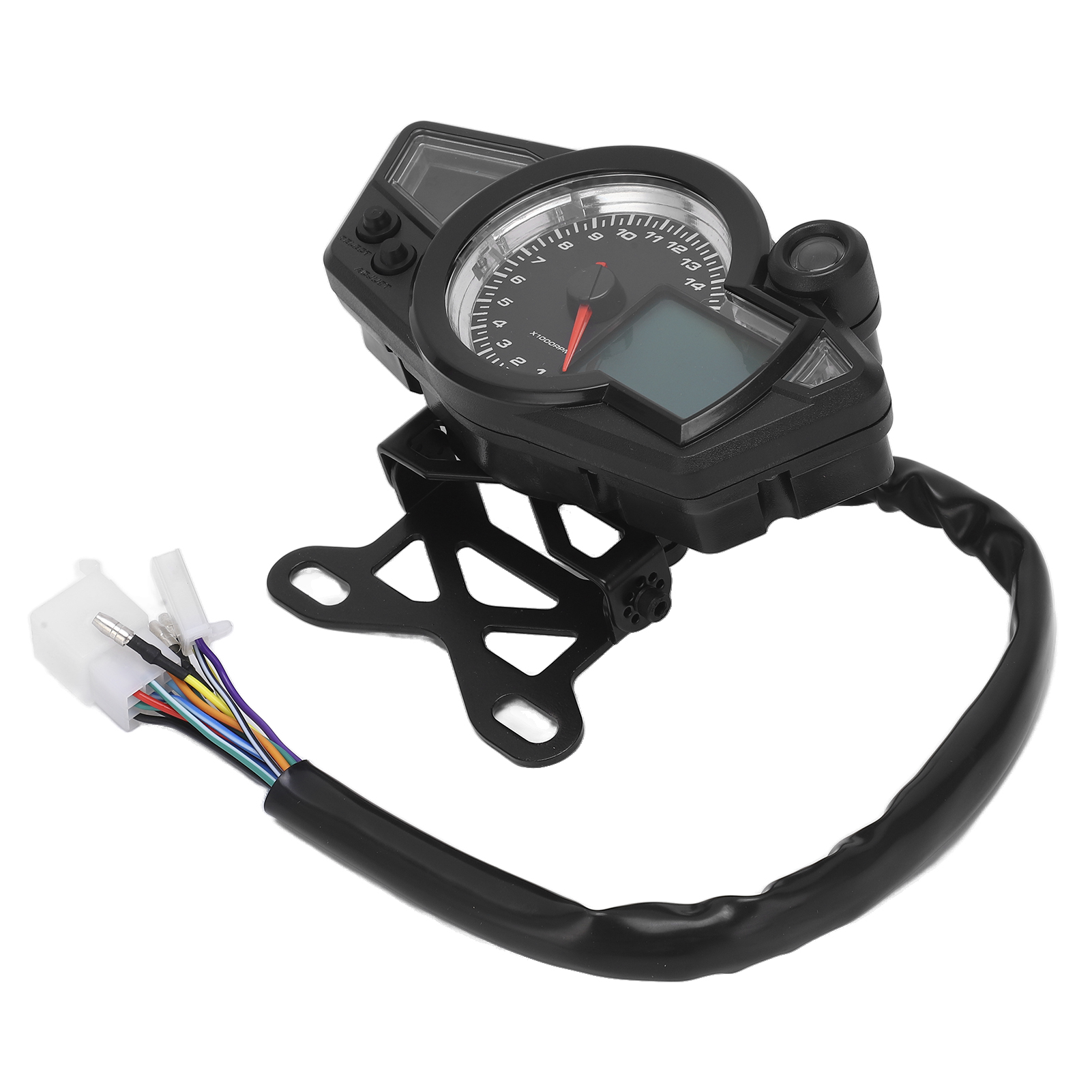 Dc12v Tachometer Und Drehzahlmesser Mit Blendfreier Hintergrundbeleuchtung, Universell Einsetzbar Für Motorräder, Quads, Ssvs, 1-, 2- Und 4-zylinder