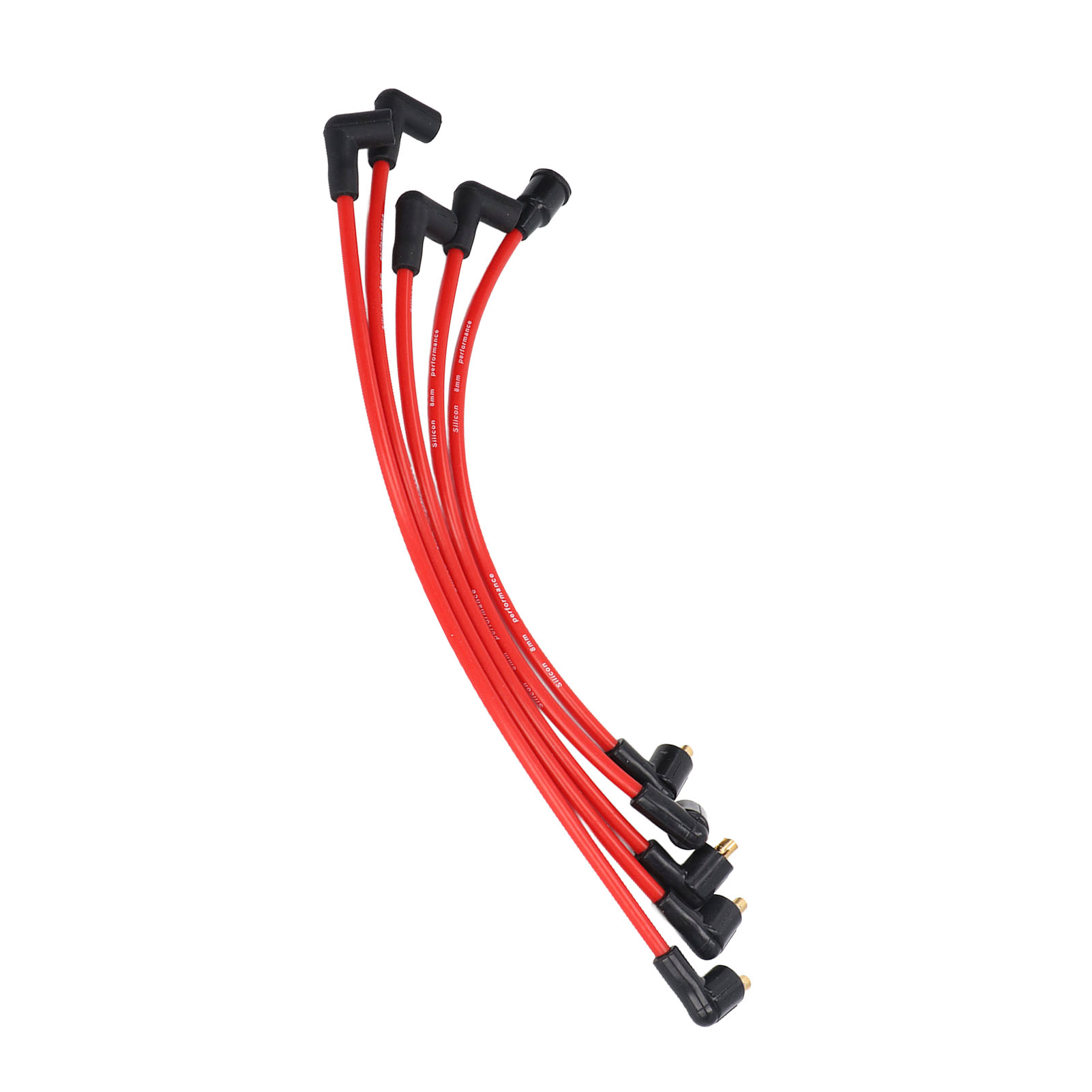 5 Rote Silikon-zündkerzenkabel, 8 Mm, Hochtemperaturqualität, Für Mgb 1800cc (5er-pack)