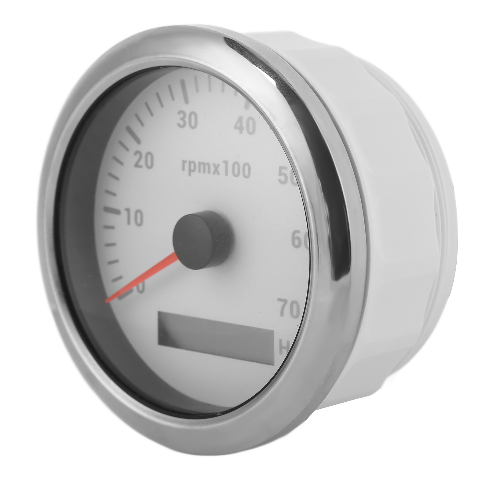 85-mm-tachometer, Drehzahl 0–7000 U/min, Einstellbar, 7-farbige Hintergrundbeleuchtung, Für Boote, Autos, Motoren, 9–32 V Dc, Weiß