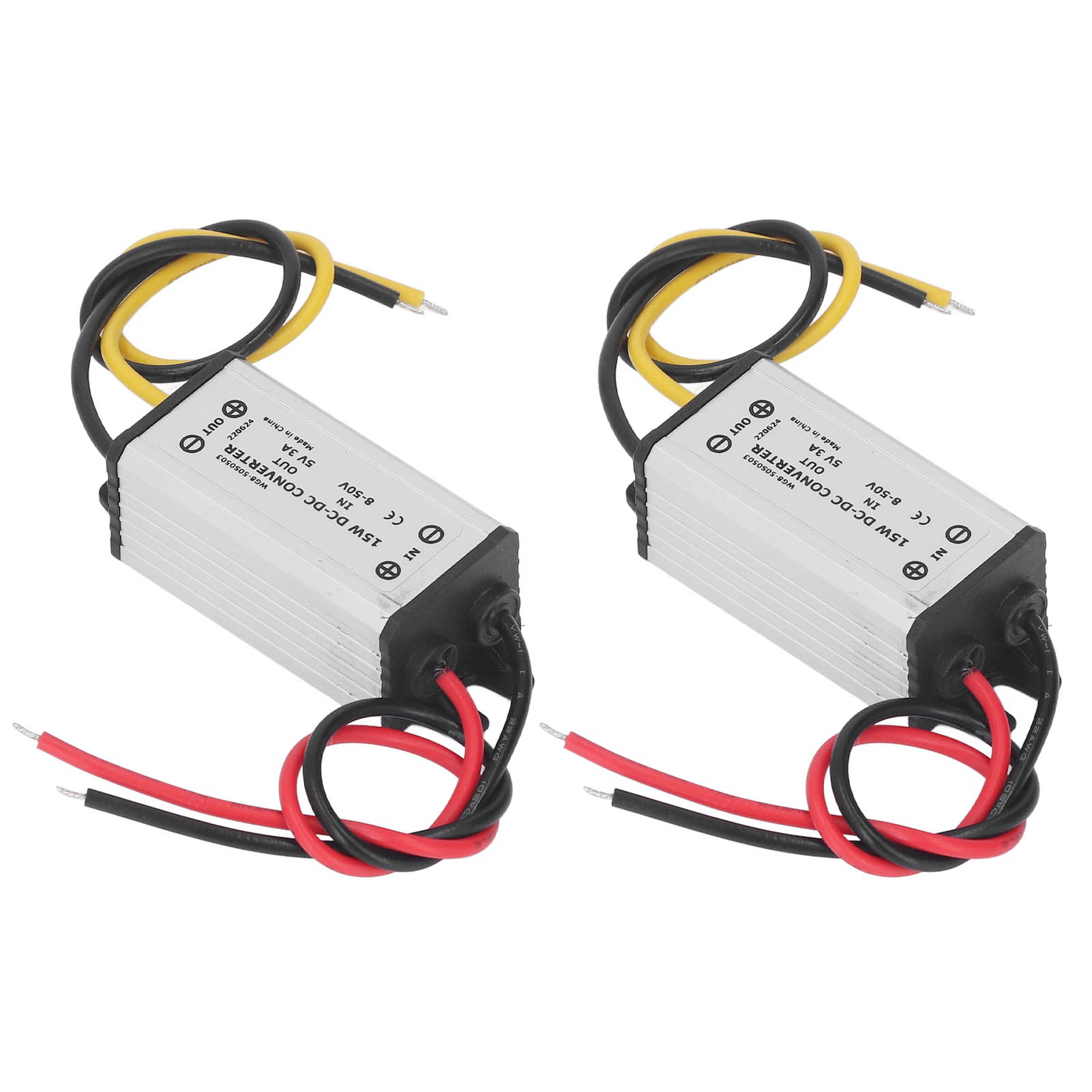 8–50 V Dc Auf 5 V 3 A 15 W Abwärtsspannungsregler – 2er-packung Für Auto, Boot, Zug, Flugzeug