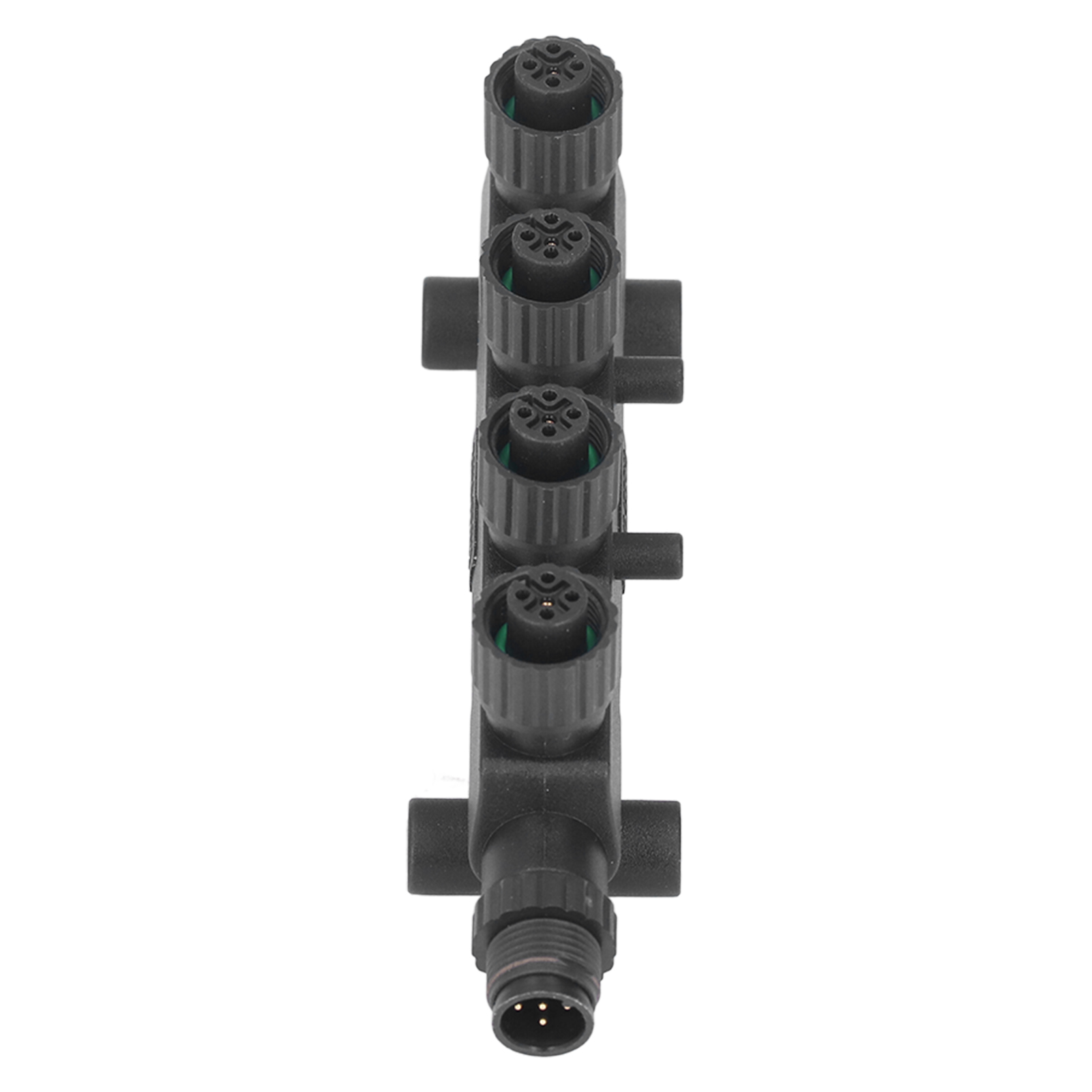 Schwarzer 5-kanal-4-port-mehrfachstecker 010-11078-01 Für Nmea 2000 Marine-bootsnetzwerk-konverter-kollektor