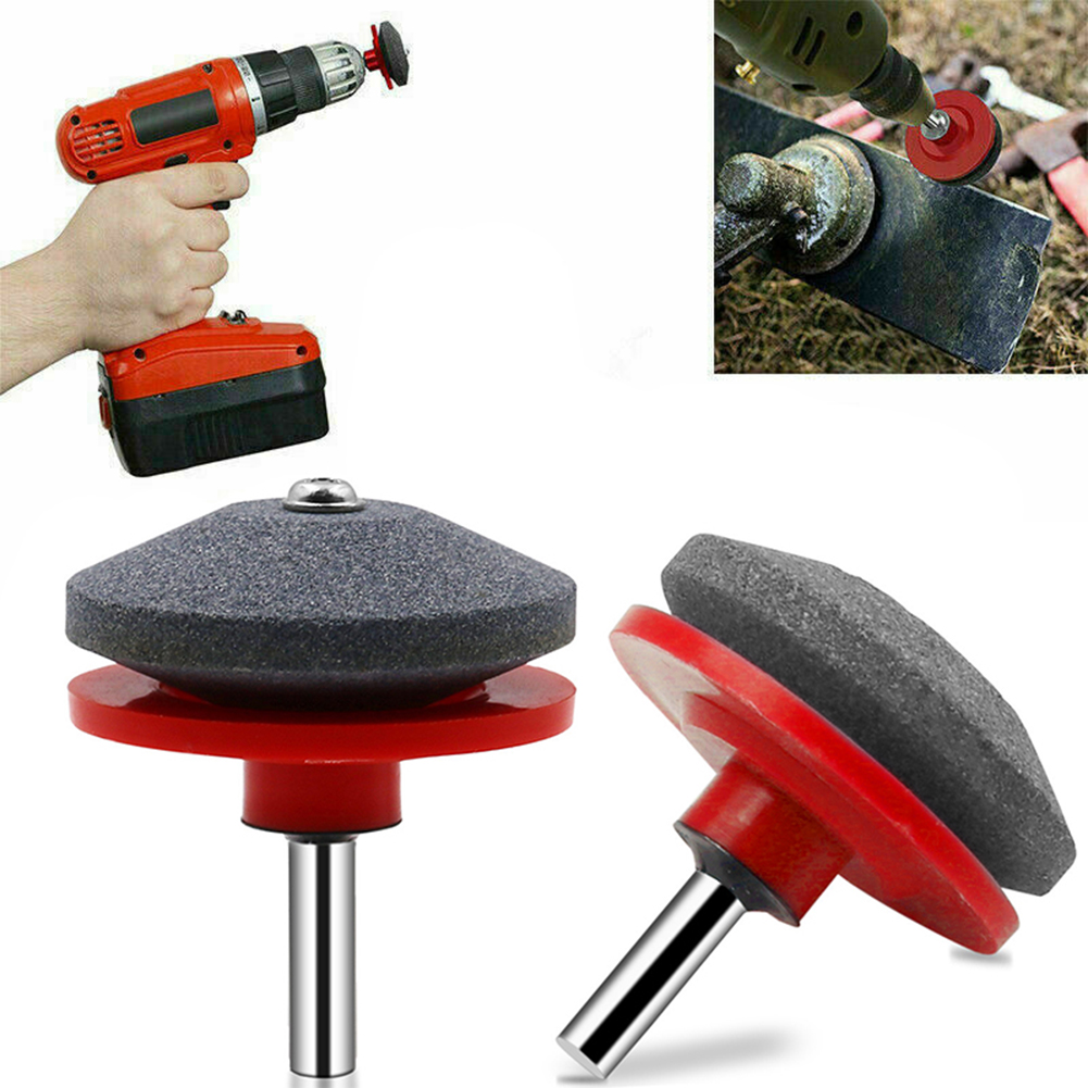 Set Mit 2 Universellen Rasenmähermesserschärfern, Schleifset Für Elektrische Bohrmaschinen, Gartenzubehör Für Handbohrmaschinen