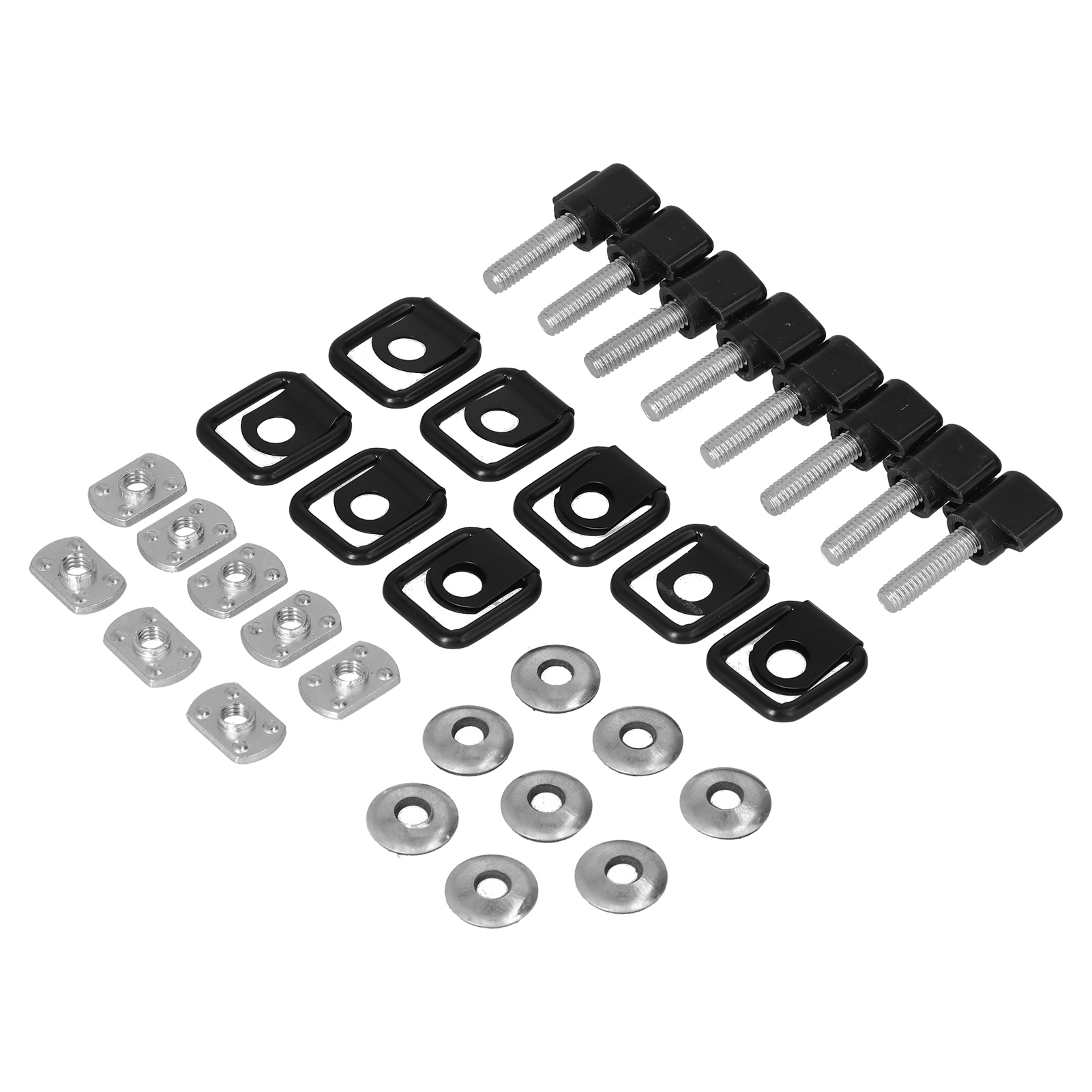 Satz Mit 4 Schnellverschluss-flügelmuttern Inklusive Unterlegscheiben Für Die Verdeckbefestigung Des Jeep Wrangler Jk (2007–2018), Schnellverschluss-befestigungselemente Aus Stahl, Robustes Ersatzteil