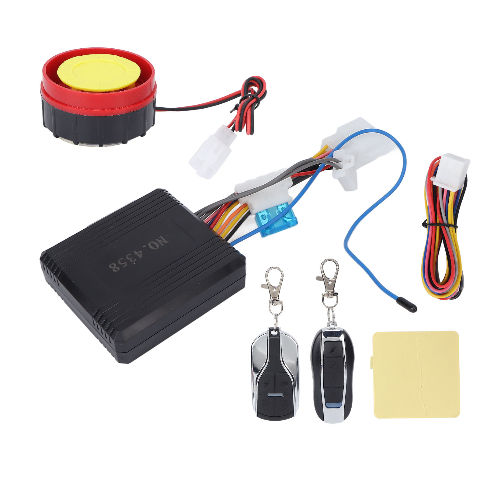Kabelloses Motorrad-diebstahlwarnsystem, Wasserdichte Einweg-fernbedienung, Universell 12 V, Komplettset