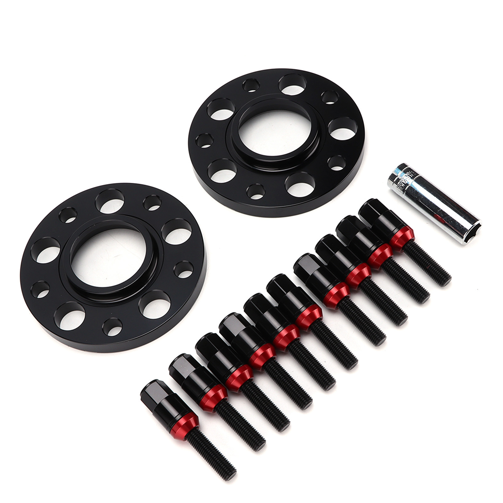 15-mm-radnaben-distanzscheiben-set Mit Radbolzen Für Bmw 1er, 3er, 5er, 6er, 7er, 8er, Z3, Z8, M3, M5, Schwarze Distanzscheiben Mit Schrauben