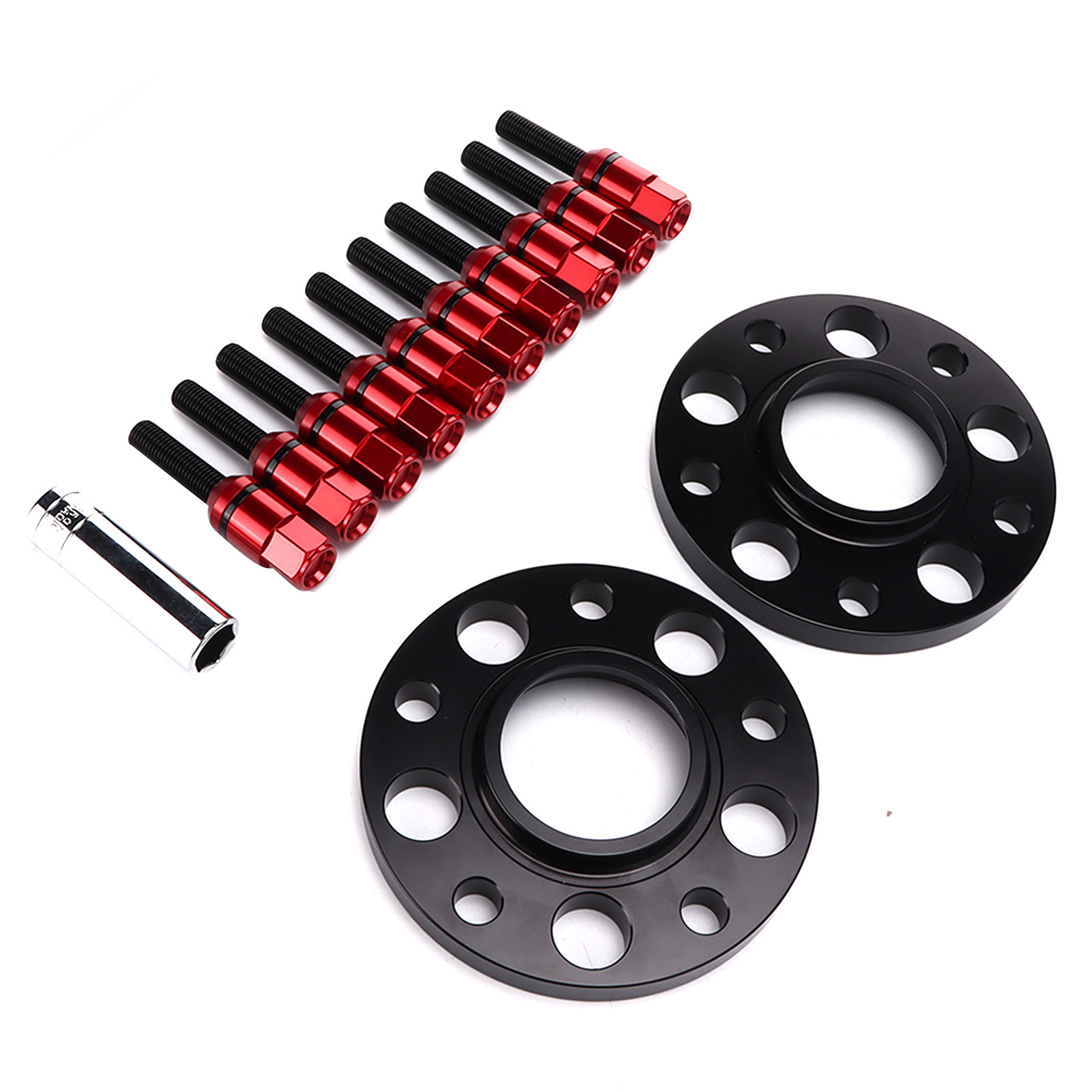 15-mm-radnabenverbreiterungssatz Mit Schrauben Für Bmw 1er, 3er, 5er, 6er, 7er, 8er, Z3, Z8, M3, M5, Rot