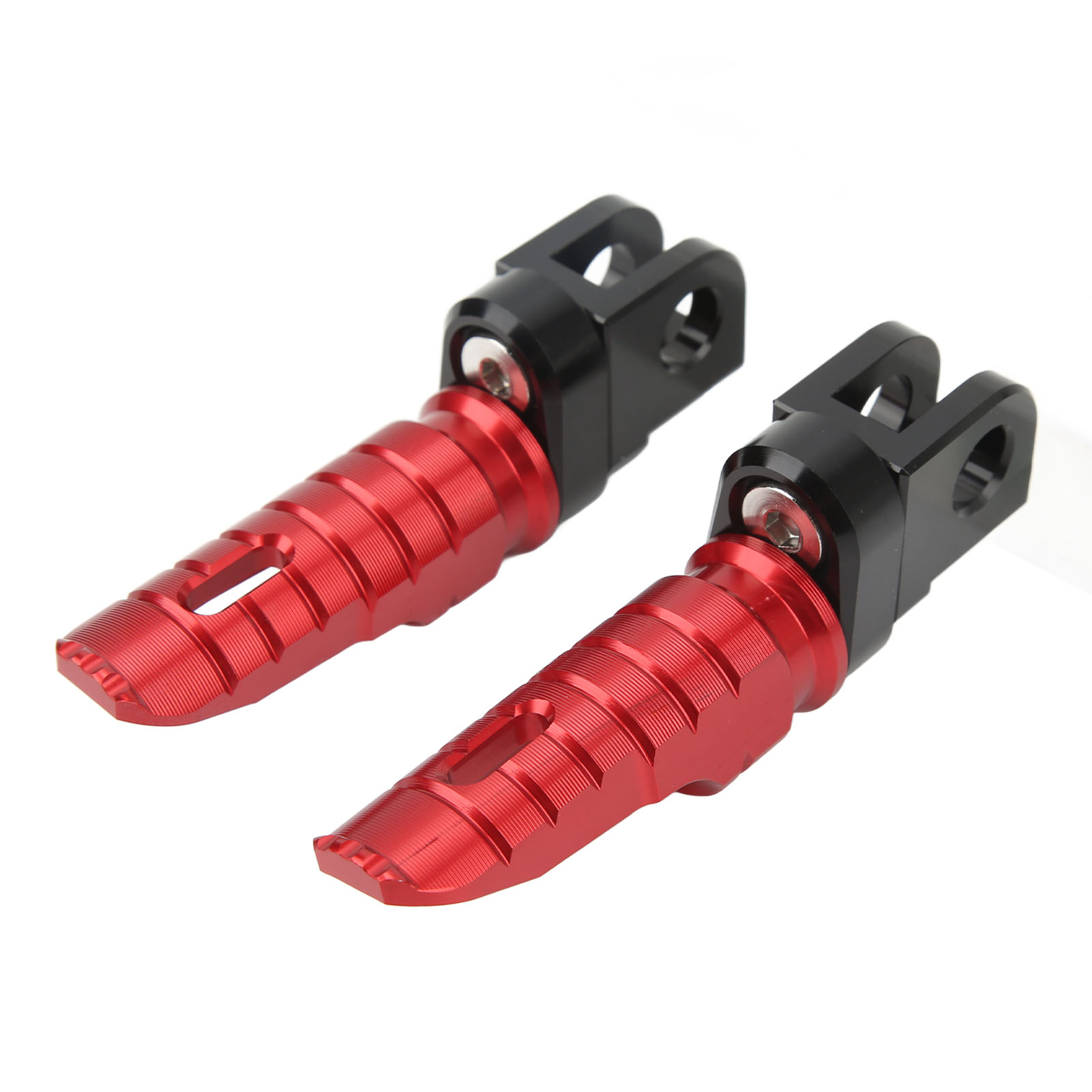 Paar Kurze, Cnc-gefräste T6063-aluminium-motorradfußrasten In Rot, Kompatible Ersatzteile Für Cfmoto 450sr 2022-2023