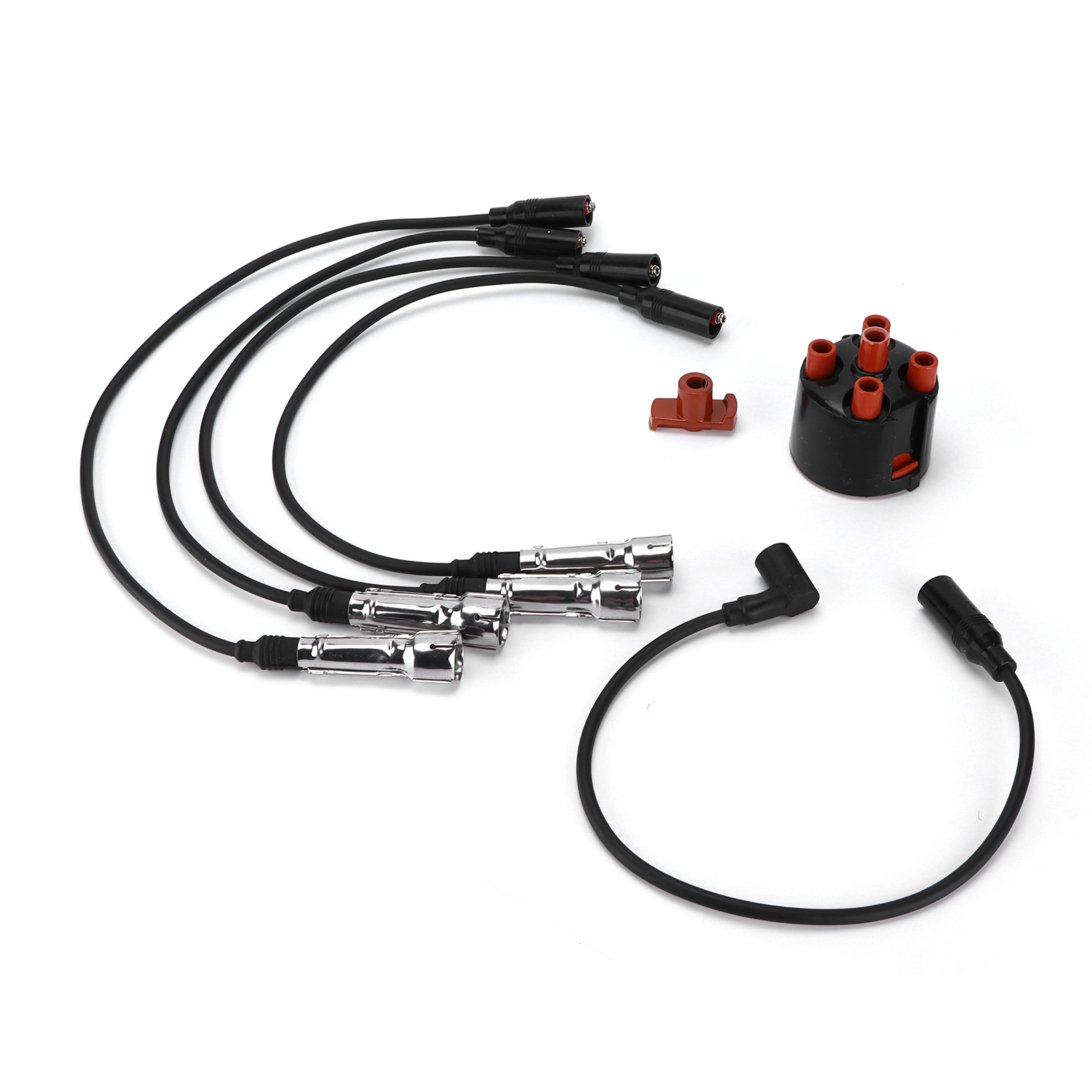 Zündkabelsatz + Verteilerkappe Und -finger Für Seat Ibiza Ii 6k1 1993-2002, Referenz 1h0998031, Kompatibles Ersatzteil.