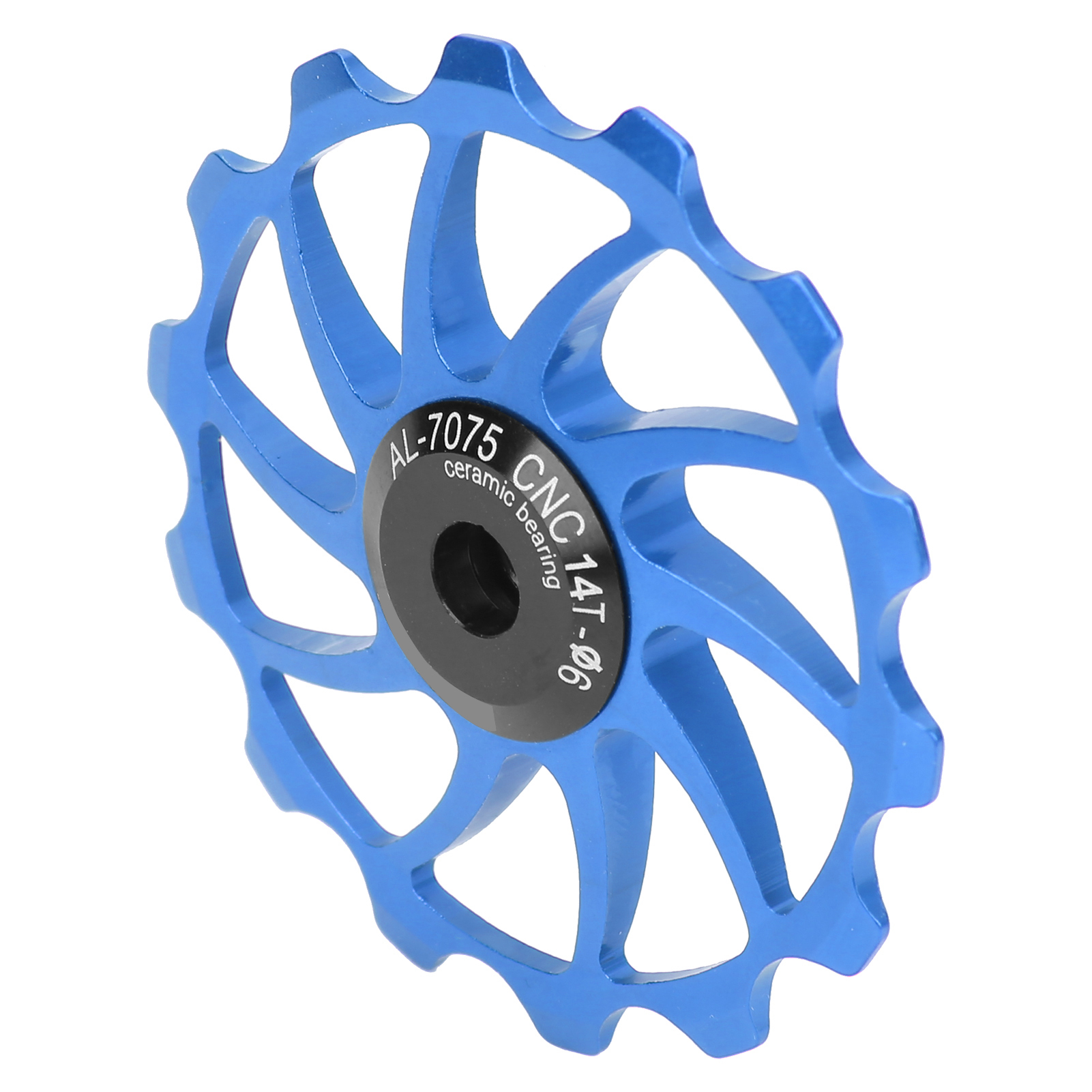 Poulie De Guidage Arrière Pour Vélo, Galet 14 Dents, En Alliage D'Aluminium Bleu