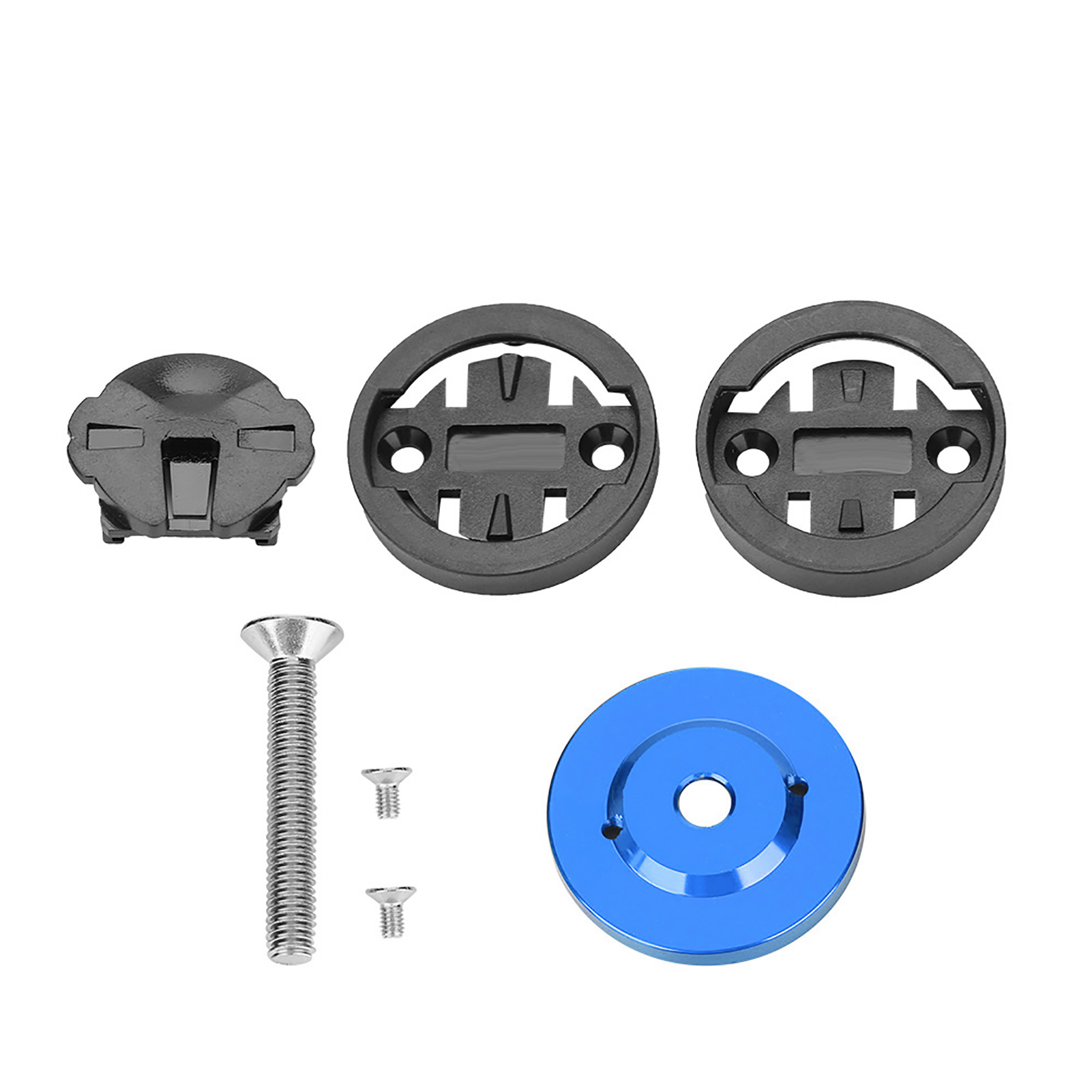 Support De Compteur Gps Pour Vélo De Route/vtt, Avec Capuchon De Potence Intégré (bleu)