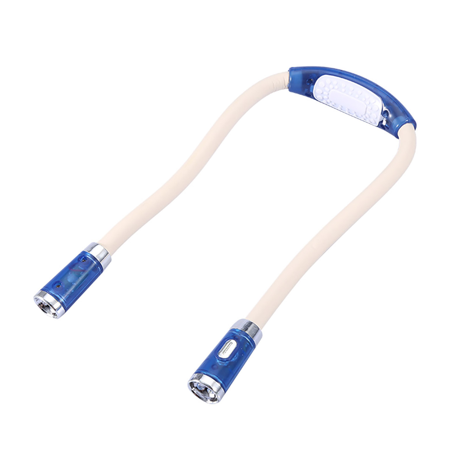 Blaue Led-stehlampe Mit Flexiblem Hals, Freihändige Hängeleselampe, Verstellbare Und Faltbare Lampe Zum Lesen In Der Nacht
