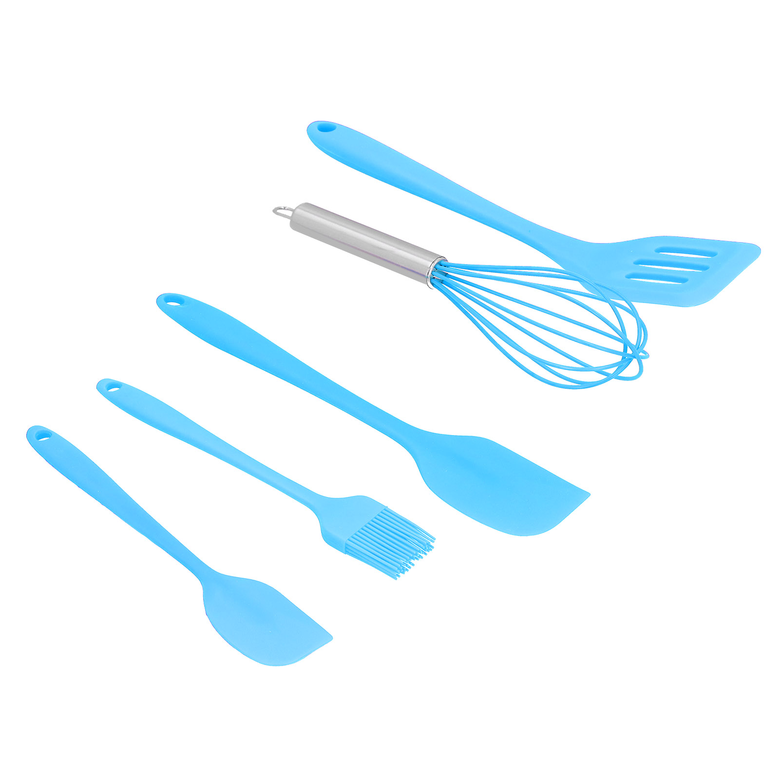5-teiliges Silikonspatel-set, Diy-backutensil, Blaues Tortendekorationswerkzeug, Set Für Die Heimbäckerei