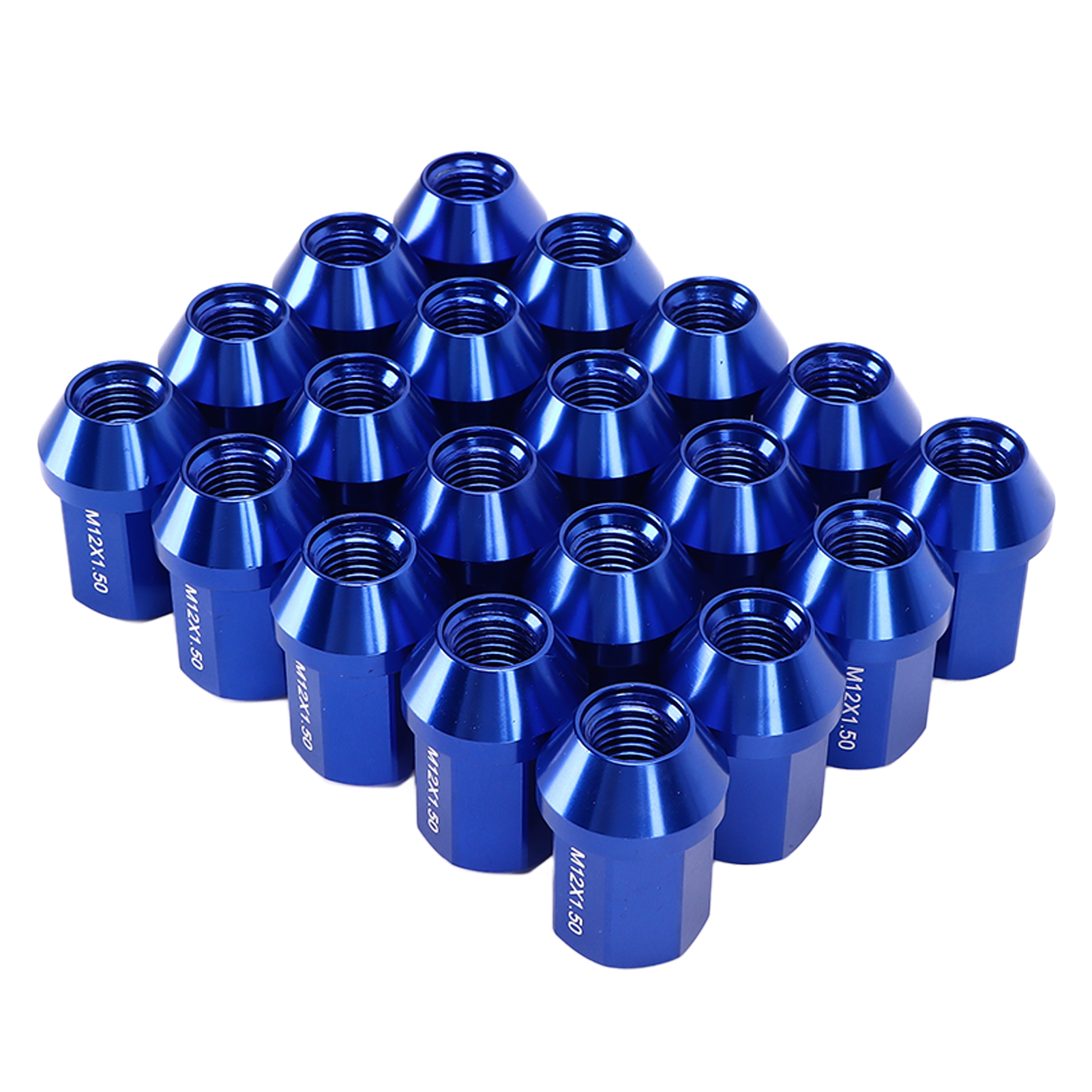M12x1,5 35mm 6061 Aluminium Radmuttern, Geschlossenes Ende, Satz Mit 20 Stück, Blau, Kompatibel Mit Chevrolet Camaro 1983-2002, Ersatz.