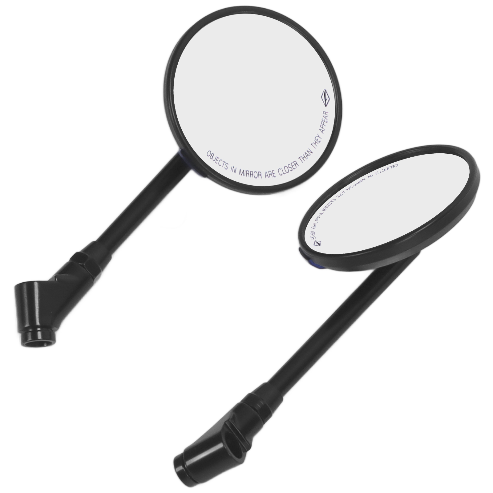 Runder Motorradspiegel Im Carbon-look, 360° Drehbar, Universell, 8 Mm/10 Mm Sockel, Blau