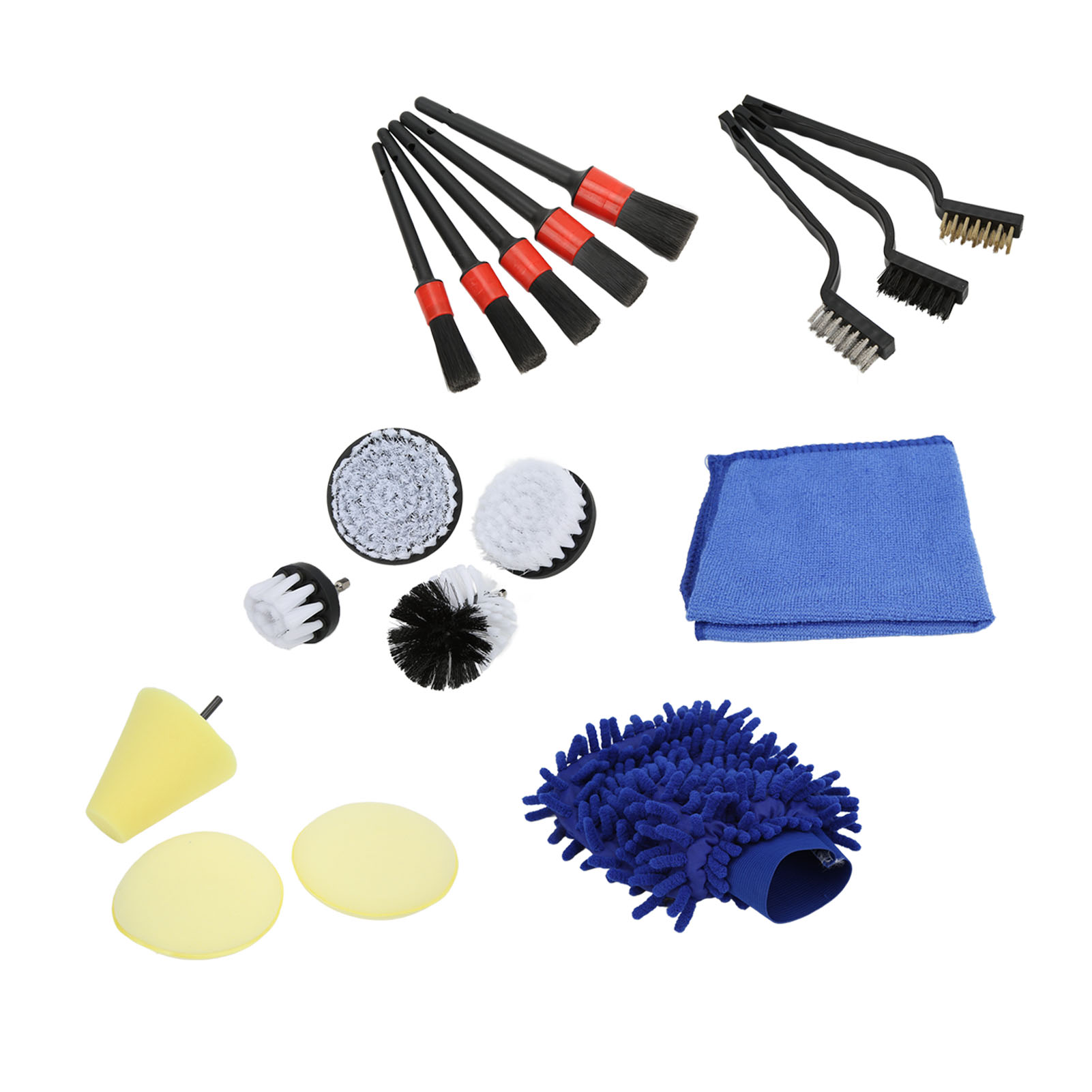 Weiches Und Langlebiges Autoreinigungsbürsten-set, Set Mit Flexiblen Bürsten Für Autos, Lkws, Felgen Und Motor