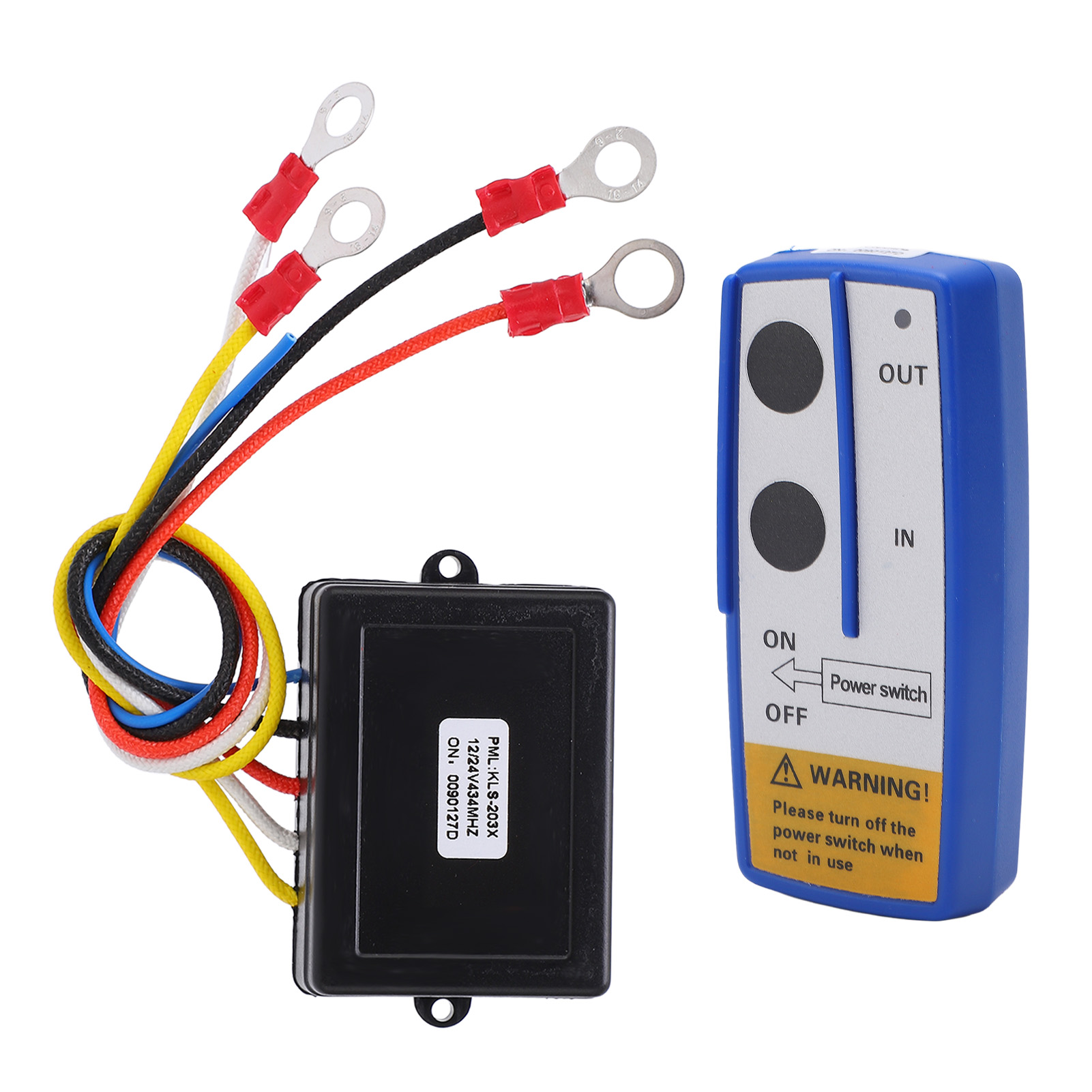 Universelle Funkfernbedienung Für Seilwinden Mit 12v/24v-empfänger, Geeignet Für Lkw, Jeep, Atv, Suv, Blaue Farbe