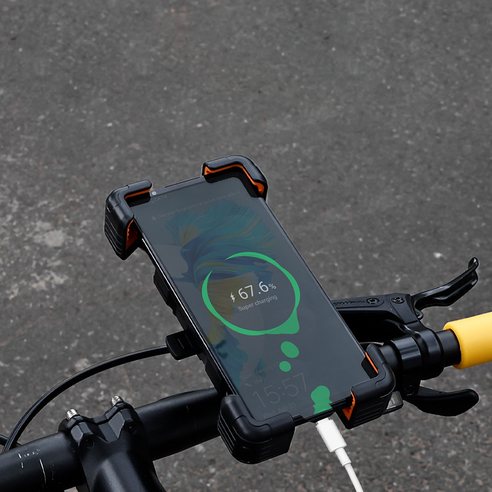 Vibrationsdämpfende Fahrrad-handyhalterung, Leicht Und Multifunktional, Gps-klemme Für Fahrräder Und Mountainbikes, Rückspiegelhalterung, Blau