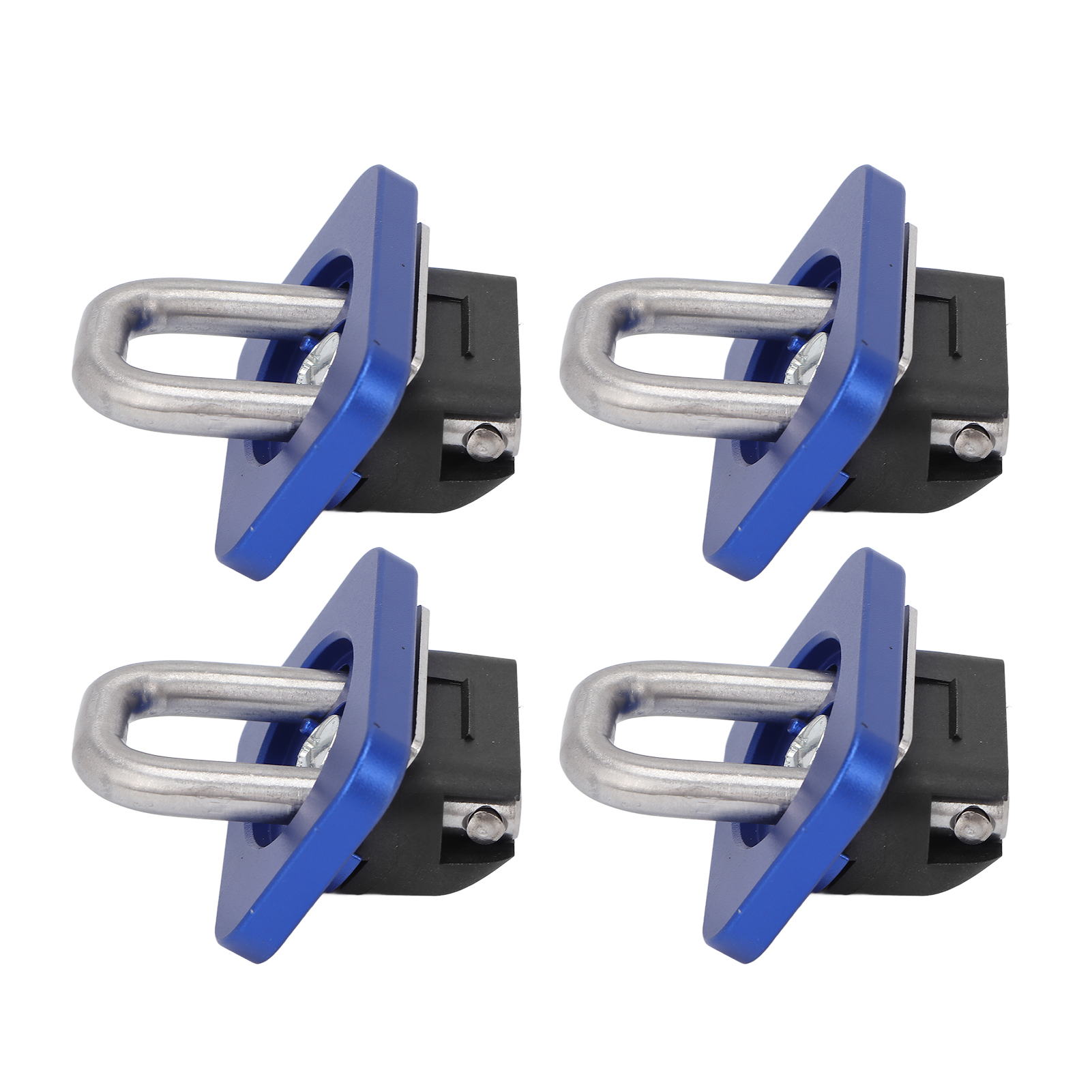 4 Blaue Edelstahl-seitenanker (1000 Lbs Tragkraft), Befestigungssatz Für Kippmulden Des Chevrolet Silverado (2007–2021)