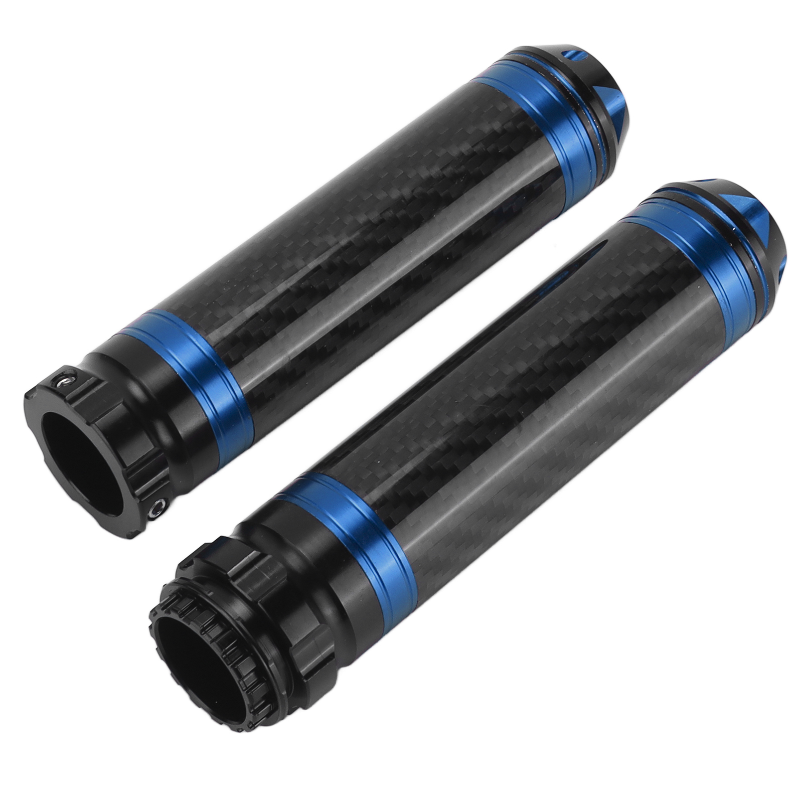 Zweiteilige Carbon-motorradlenkergriffe, Rutschfest Und Korrosionsbeständig, Universell Für 7/8-zoll-lenker, Wasserdicht, Blau.
