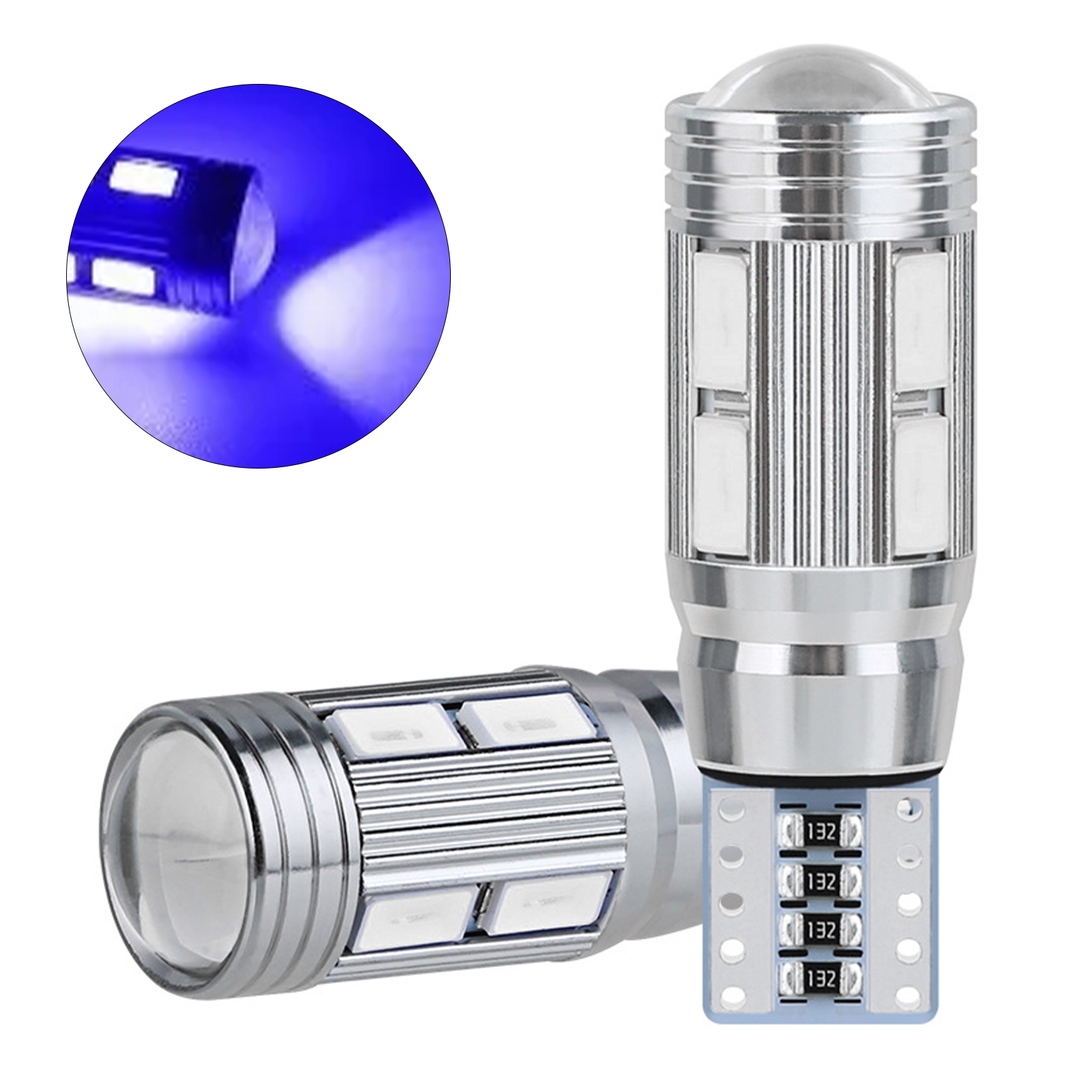 2x T10 5730 5630 10smd Hochleistungs-led-autolampen In Blau Für Deckenleseleuchten Und Kennzeichenbeleuchtung