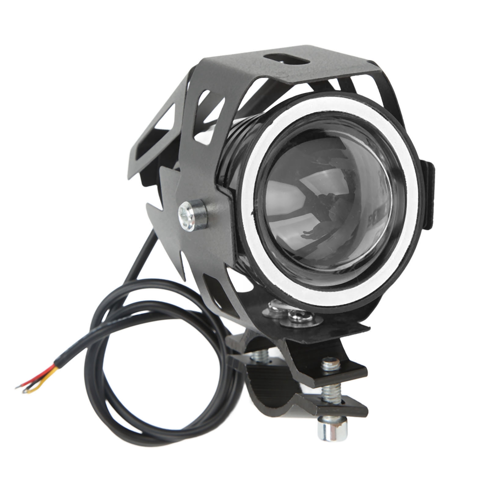 30-w-led-motorradscheinwerfer Mit Angel Eyes, Abblend-/fernlicht, Ip68 Wasserdicht, 12–60 V Universalspannung, Blaues Fahrlicht