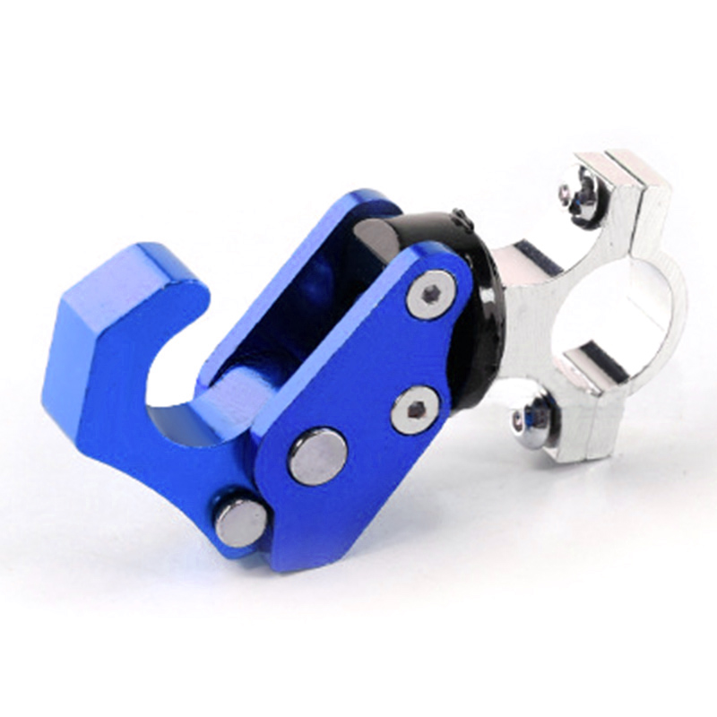 Robuster, Klappbarer Haken Aus Aluminiumlegierung, Hält Hohen Lasten Stand, Für Motorrad, Roller, Fahrrad, Blau, Stabile Schlaufenbefestigung