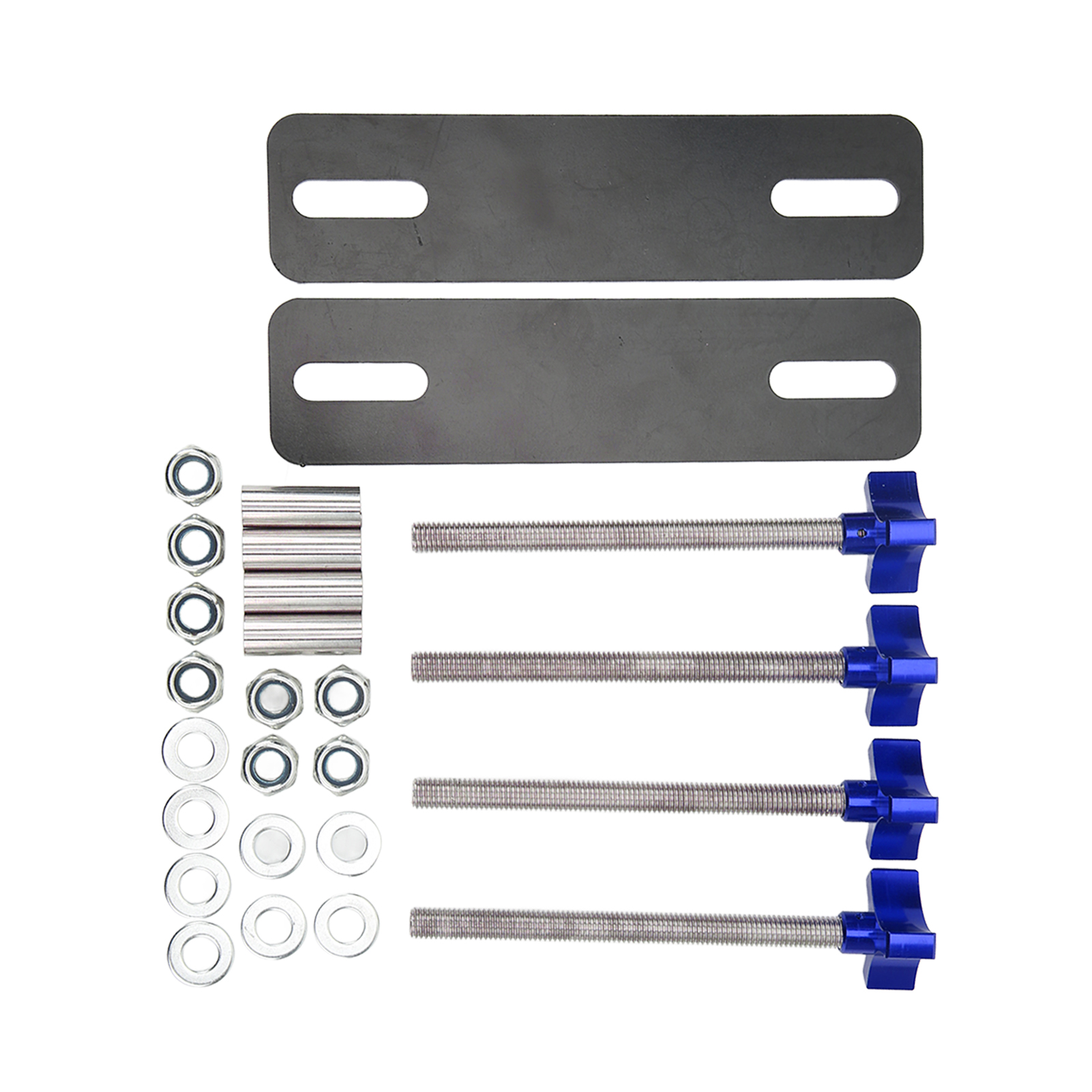 Befestigungssatz Für Sandbergungsplatten – Verstellbare Befestigungsbolzen, Kompatibel Mit 12–17 Cm Breiten Bergungsschienen, Blaue Verstellbare Halterungen