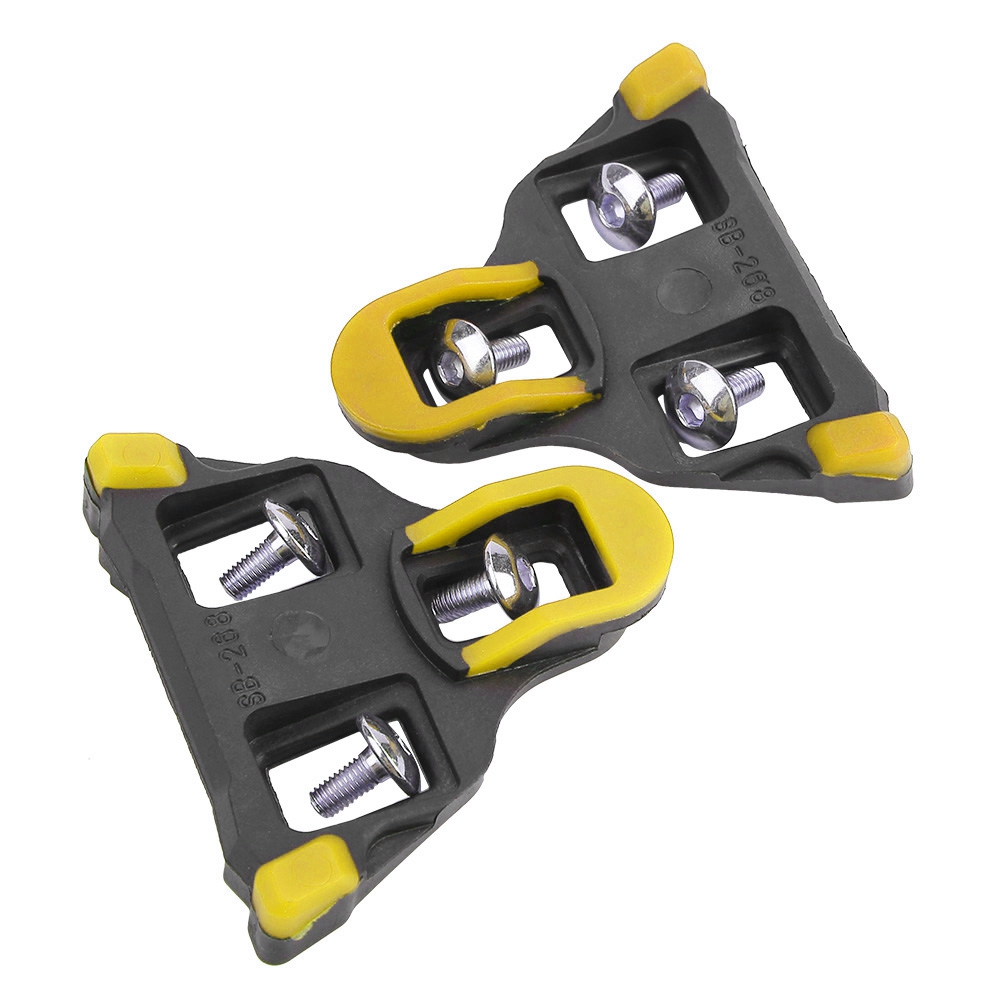 Paar Pedalplatten Mit Selbstverriegelungssystem Für Mountainbikes Und Rennräder (gelb)