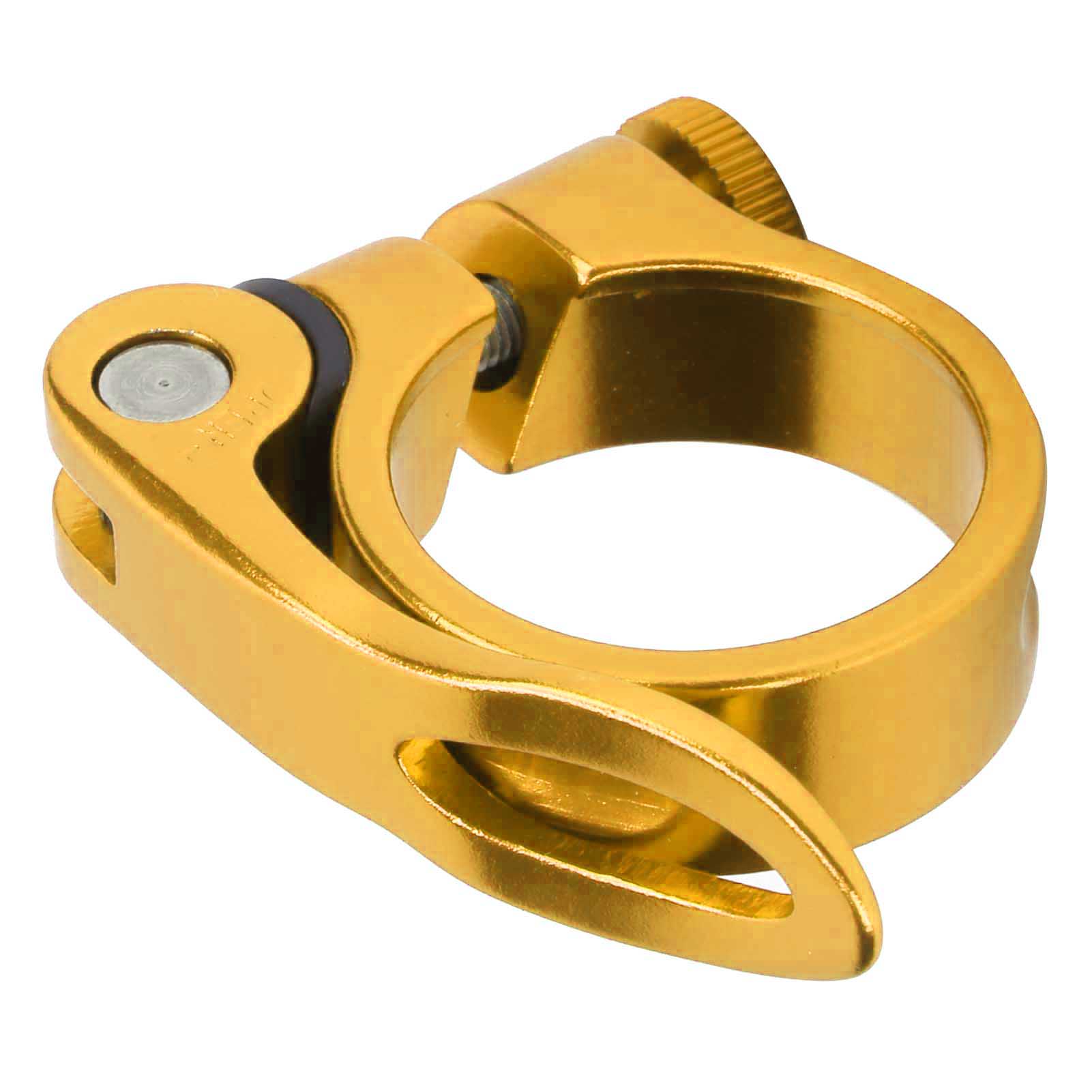 Collier De Serrage Rapide Pour Tige De Selle De Vélo, 34,9 Mm, En Alliage D'Aluminium, Couleur Dorée