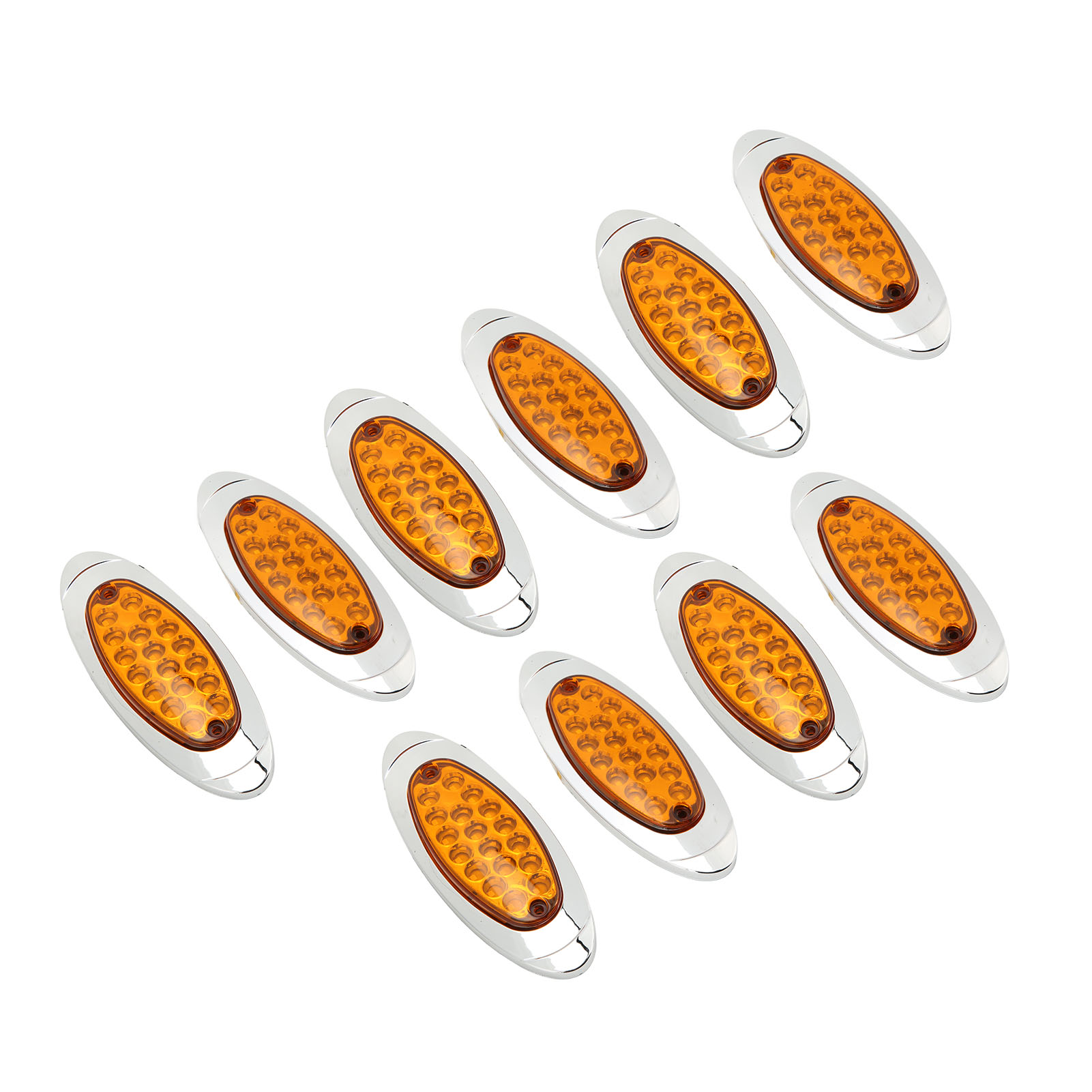 12–24 V Ip67 Wasserdichte Seitenmarkierungsleuchten, 10er-pack Led-blinkleuchten Mit 18 Dioden Für Anhänger, Lkw, Boot – Gelb