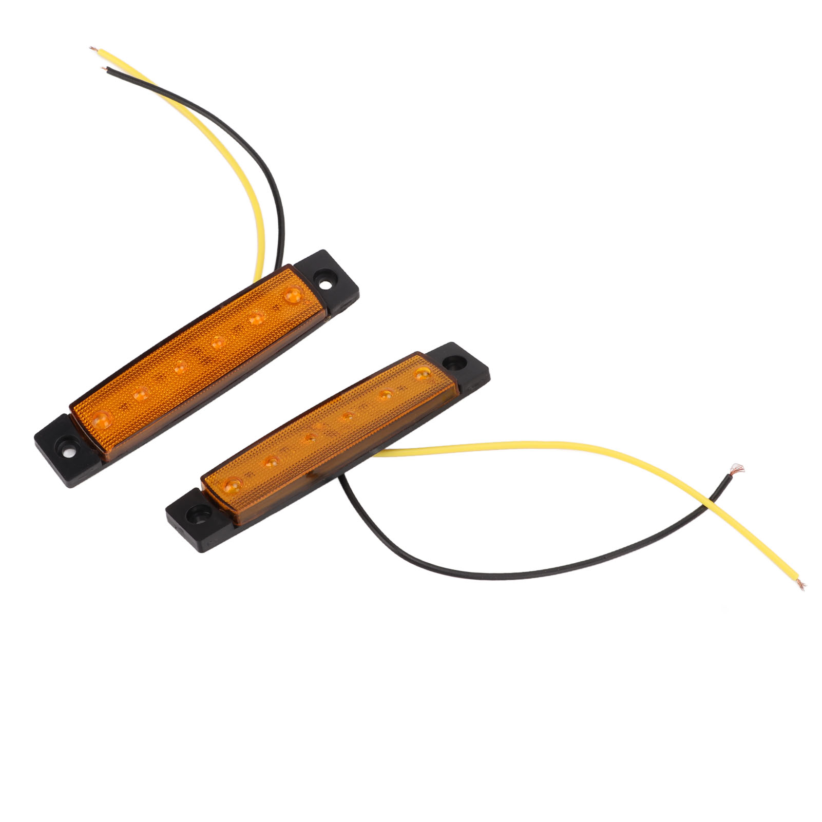 10 Seitenmarkierungsleuchten, 6 Gelbe Leds, 12 V, Ip68 Wasserdicht, Universell Für Lkw Und Anhänger