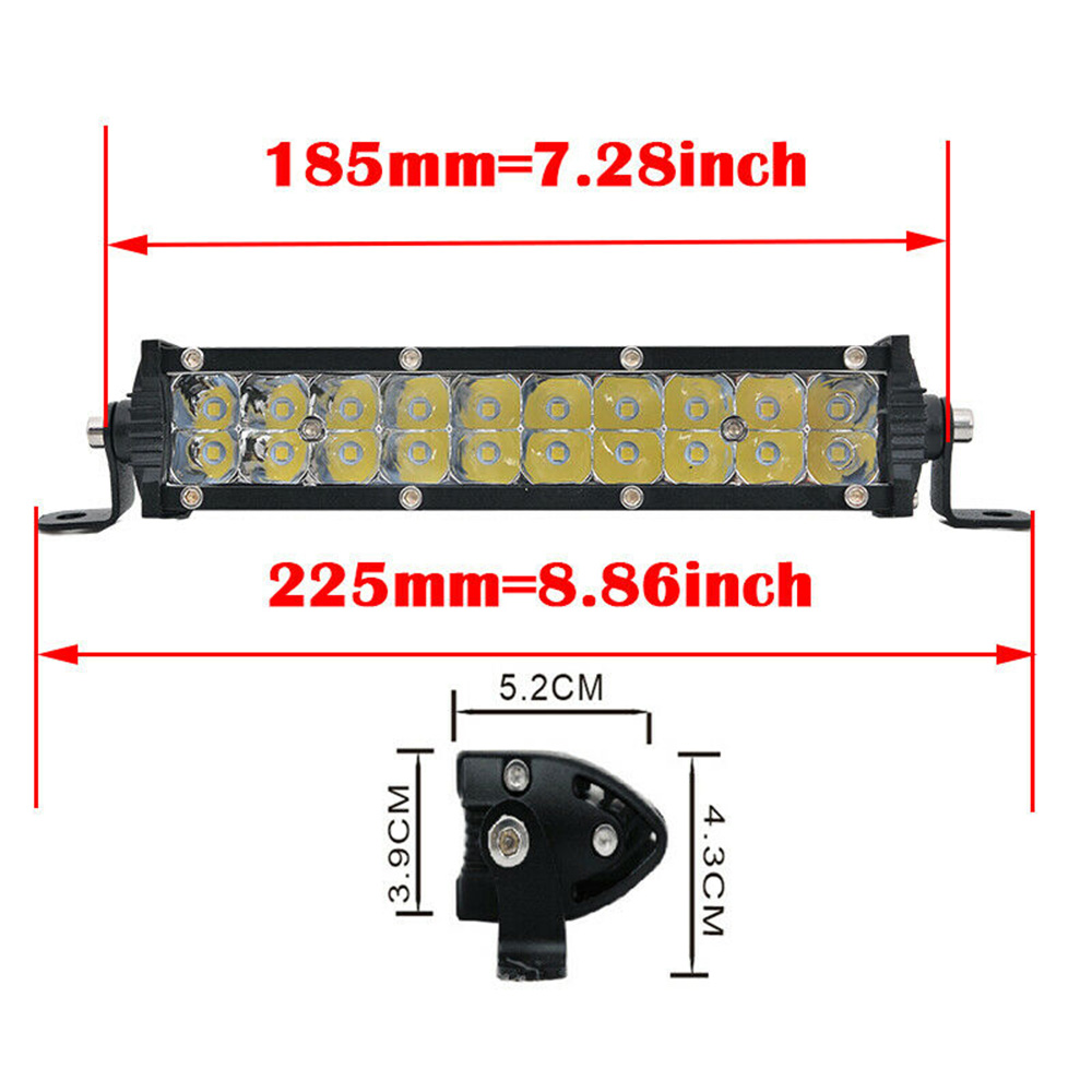 180w 20 Zoll Led-lichtleiste, Arbeitsscheinwerfer, Gelbes Nebelscheinwerfer, Fahrlicht Für Geländewagen, Pickups Und Offroad-fahrzeuge