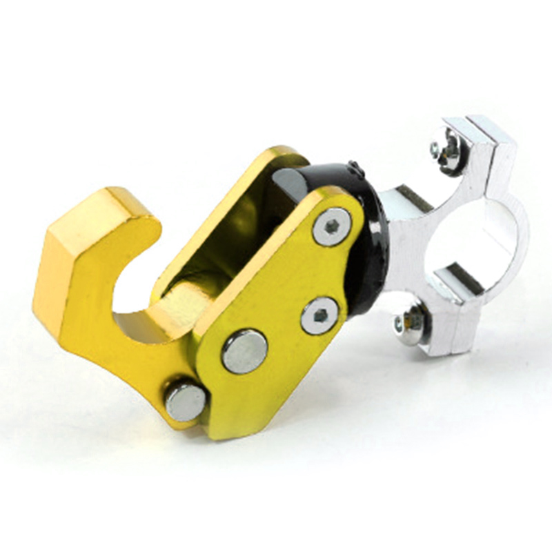 Klappbarer Haken Aus Aluminiumlegierung, Hohe Tragfähigkeit, Robuster Verriegelungsmechanismus, Für Motorrad, Roller, Fahrrad, Goldfarben