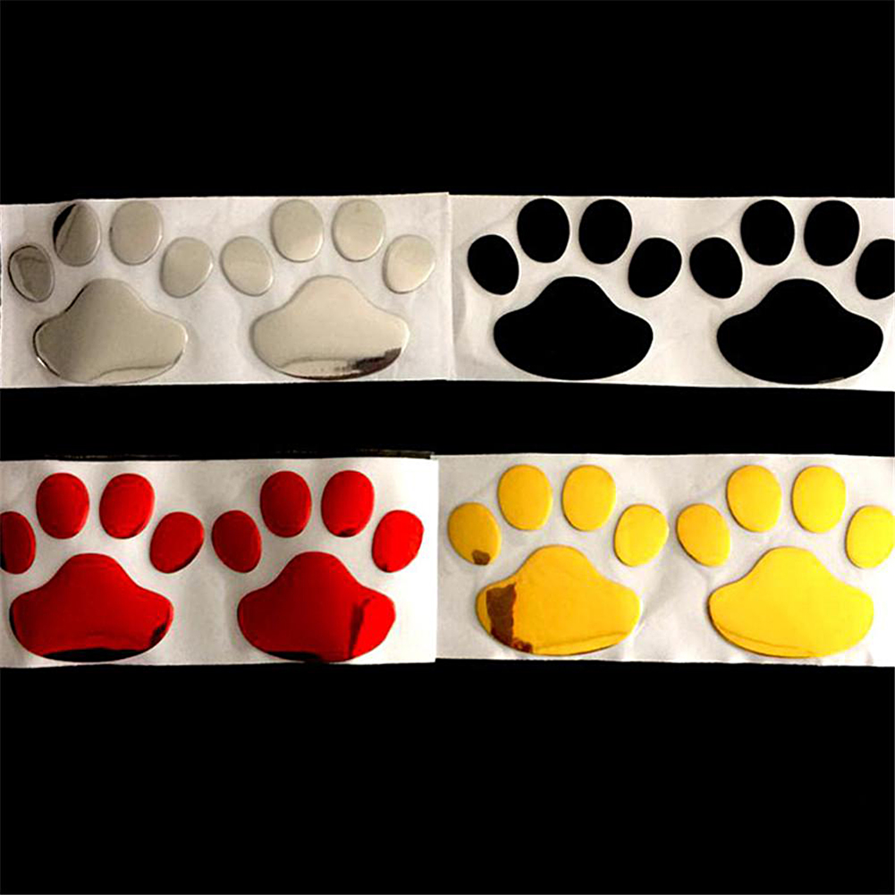 2 Coole Autoaufkleber Mit 3d-tierpfotenabdrücken, Hunde-autoaufkleber