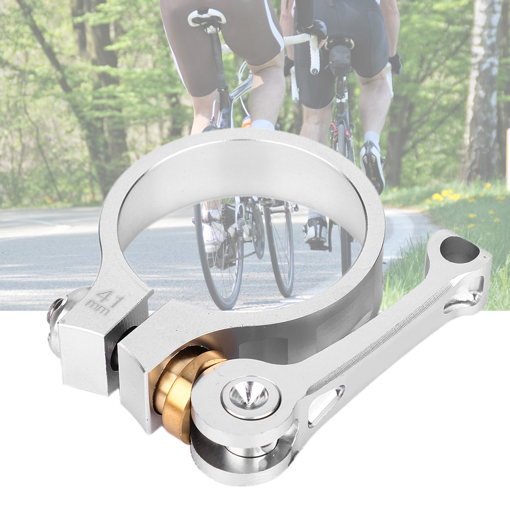 Cnc-gefräste Schnellspann-sattelrohrklemme Aus Aluminiumlegierung Für Fahrräder (silber)