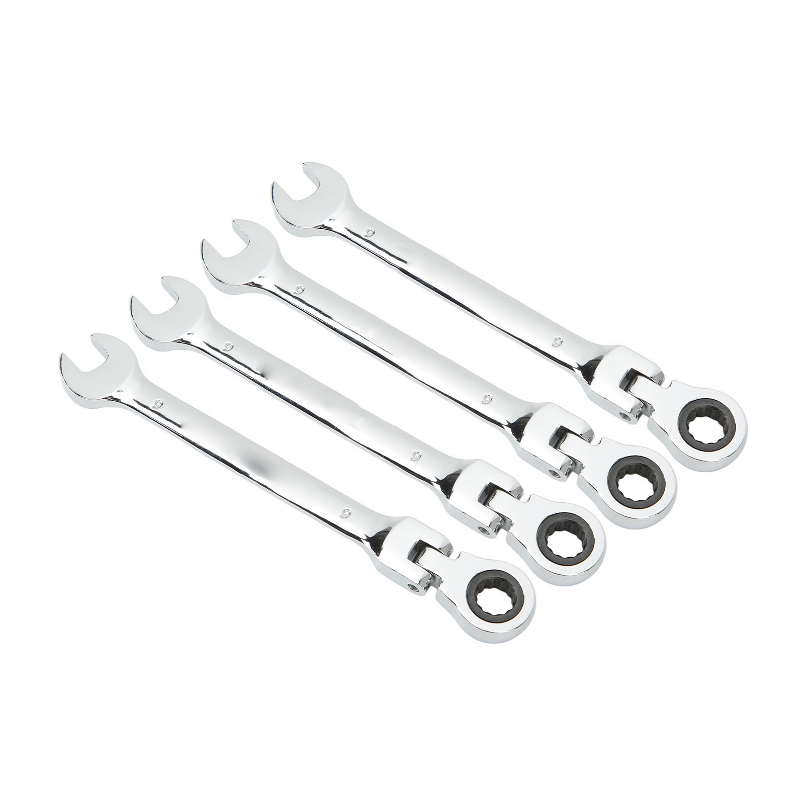 4-teiliges Set Metrischer Ratschenschlüssel Mit Drehbarem Kopf, Doppelend-kombinationsschlüssel, Arbeitssparend, Flexibles Vielzahn-ratschenwerkzeug, Metrisch, 9 Mm / 0,4 Zoll