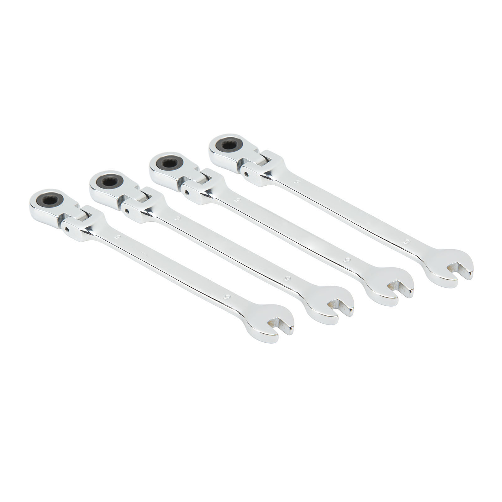 4-teiliger Metrischer Ratschenschlüssel Mit Drehbarem Kopf, Doppelend-kombinationsschlüssel, Arbeitssparend, Flexibles Vielzahn-ratschenwerkzeug, Metrisch, 6 Mm / 0,24 Zoll