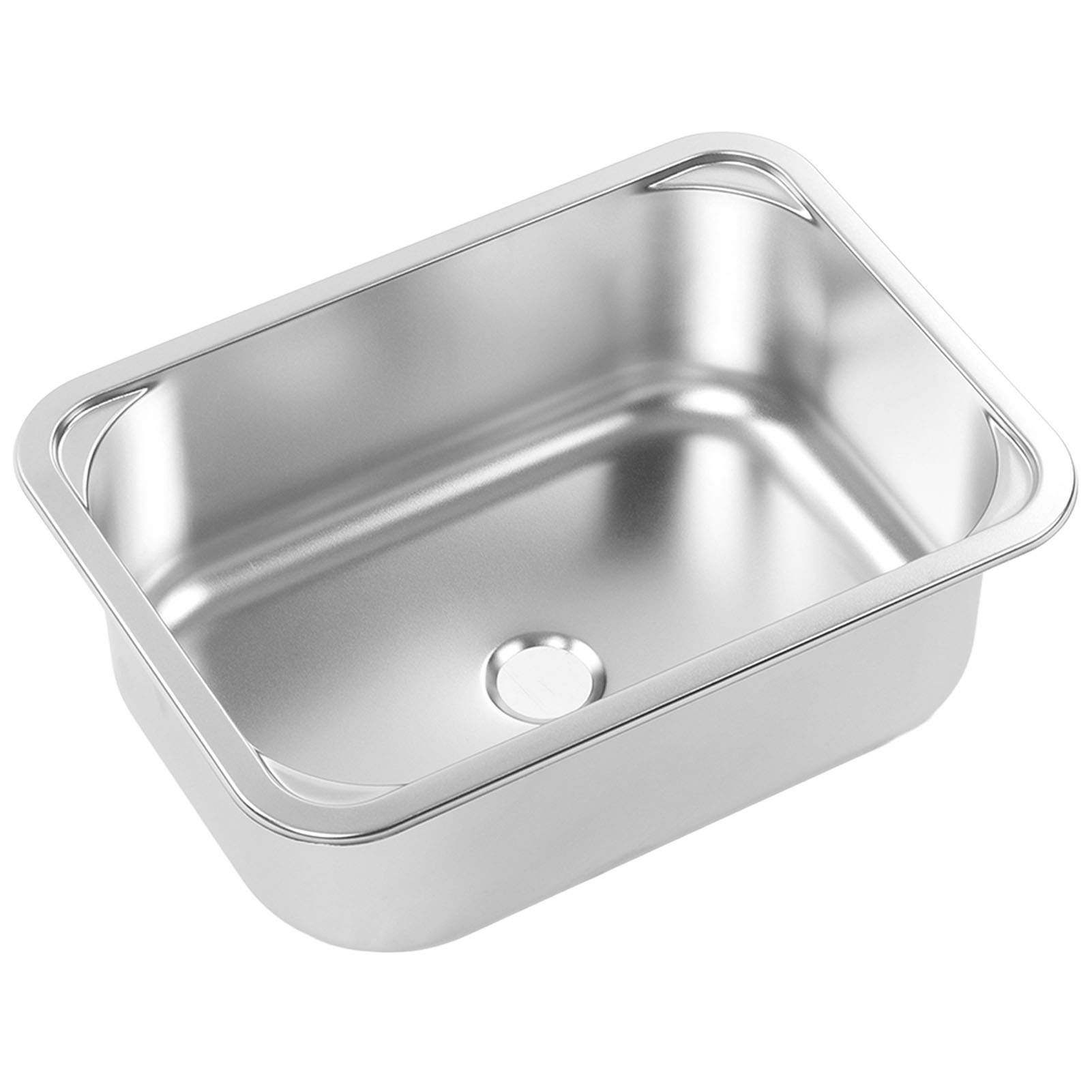 Quadratisches Waschbecken Für Wohnmobile, Camper, Yachten Und Boote (345 X 245 X 136 Mm), Edelstahl 304, Flächenbündig Montiert, Mit 40-mm-ablauf