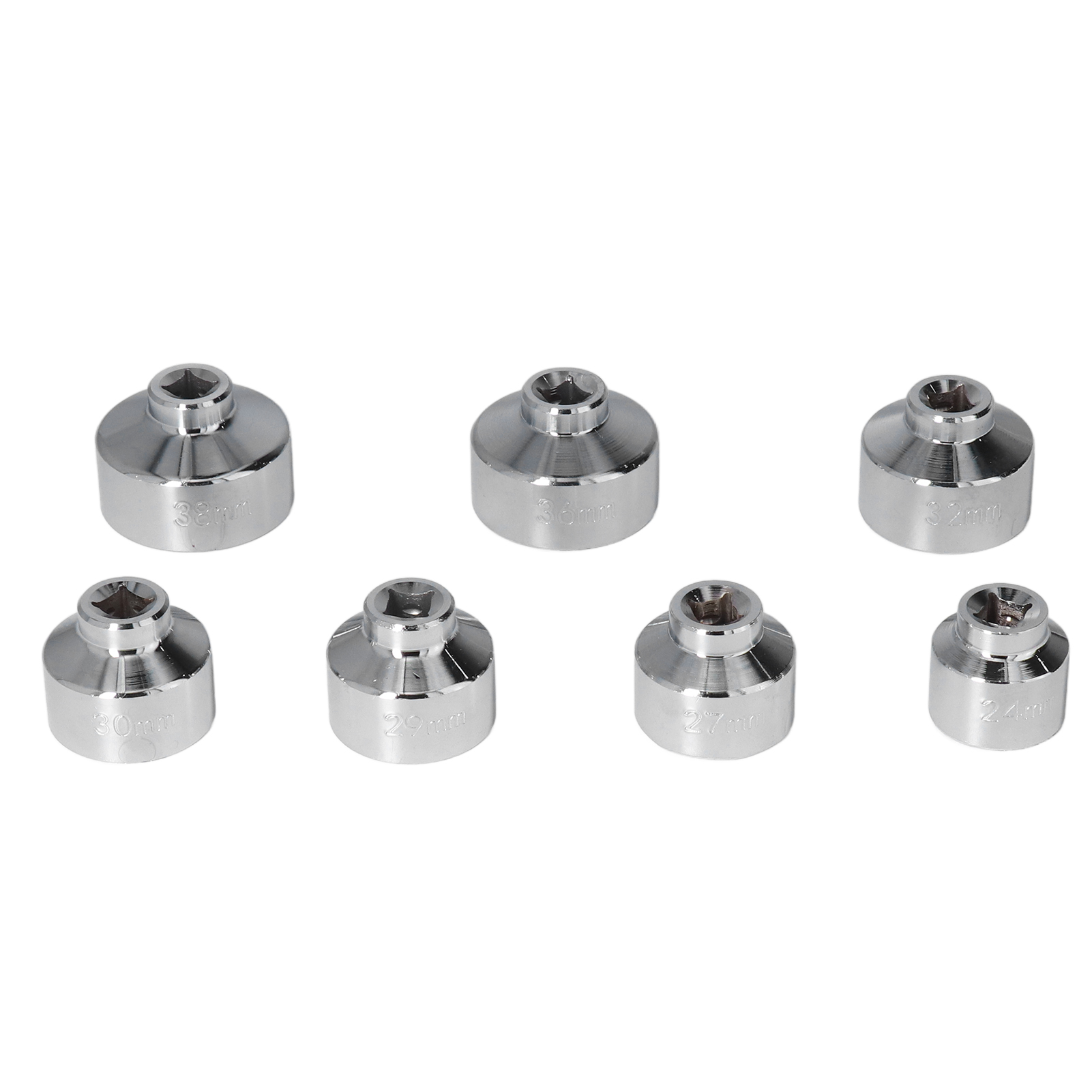 7-teiliger Ölfilterdeckelschlüsselsatz, 3/8-zoll-steckschlüssel, Größen 24, 27, 29, 30, 32, 36, 38 Mm, Ersatzwerkzeug Für Mercedes-benz