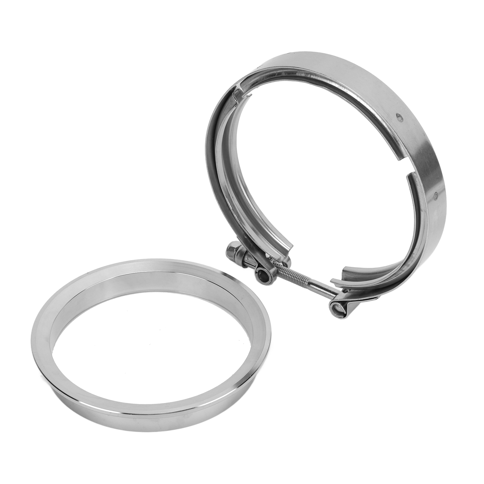 Auspuffrohrschelle Für 5,75 Zoll, Ersatzteil Kompatibel Mit Borg Warner S400 S480 S463 S467 T6 Turbolader, Robuste Stahlschelle, Auslaufsichere Krümmerbefestigung, Universeller Montagesatz.
