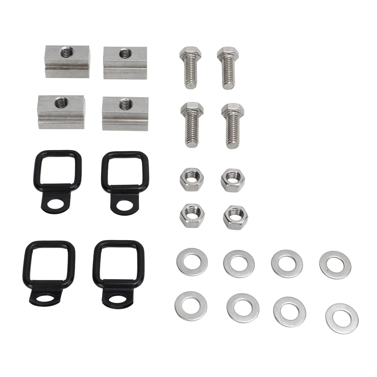 Kofferraumschiene, T-muttern, Gewinderinge Aus Metall Zur Ladungssicherung, Pickup-truck, 4-teiliges Set, Robust Und Rutschfest.
