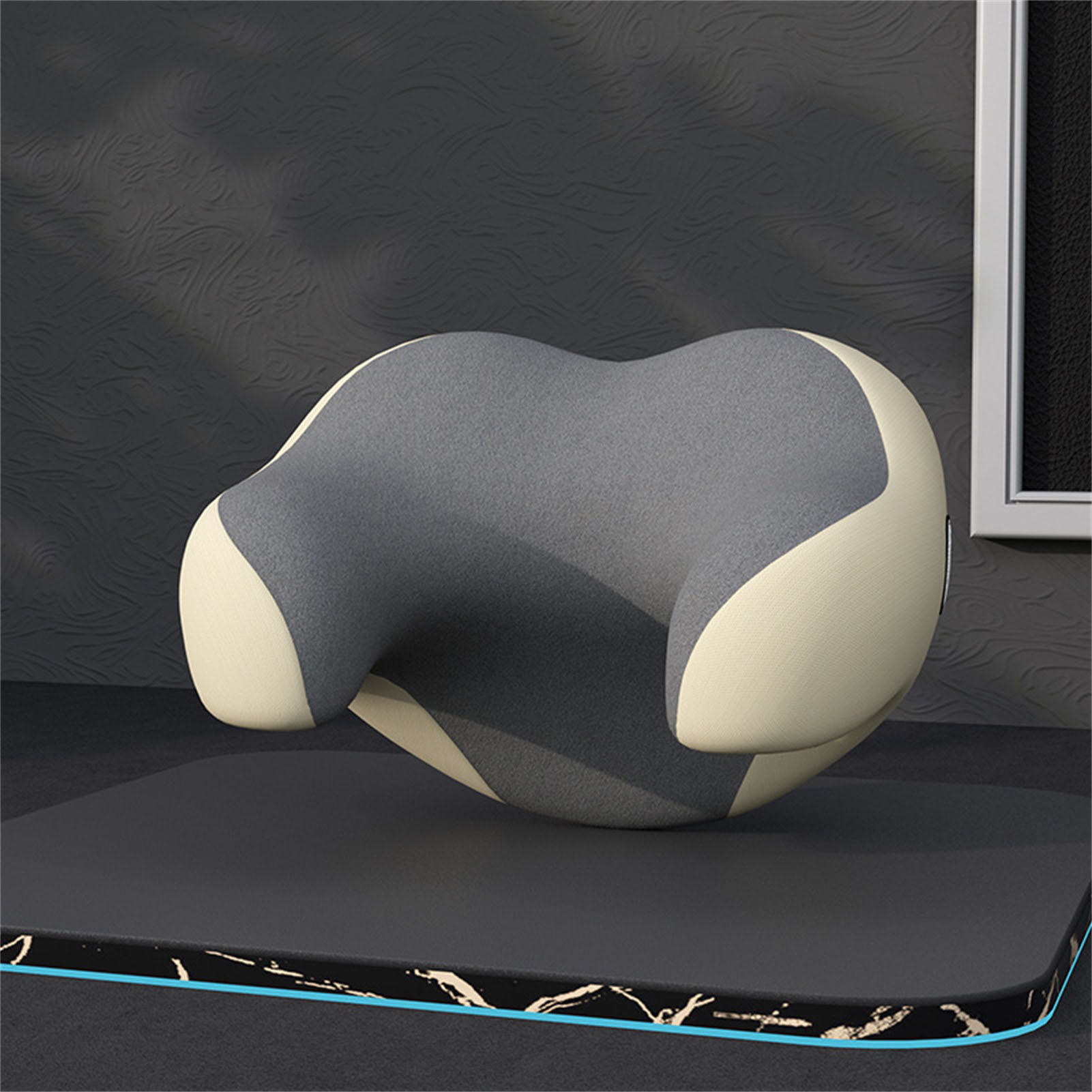 U-förmiges Nackenkissen Aus Memory-schaum Fürs Auto, Aprikosengraue Kopfstütze, Nackenstütze Fürs Auto, Ergonomisches Kissen.