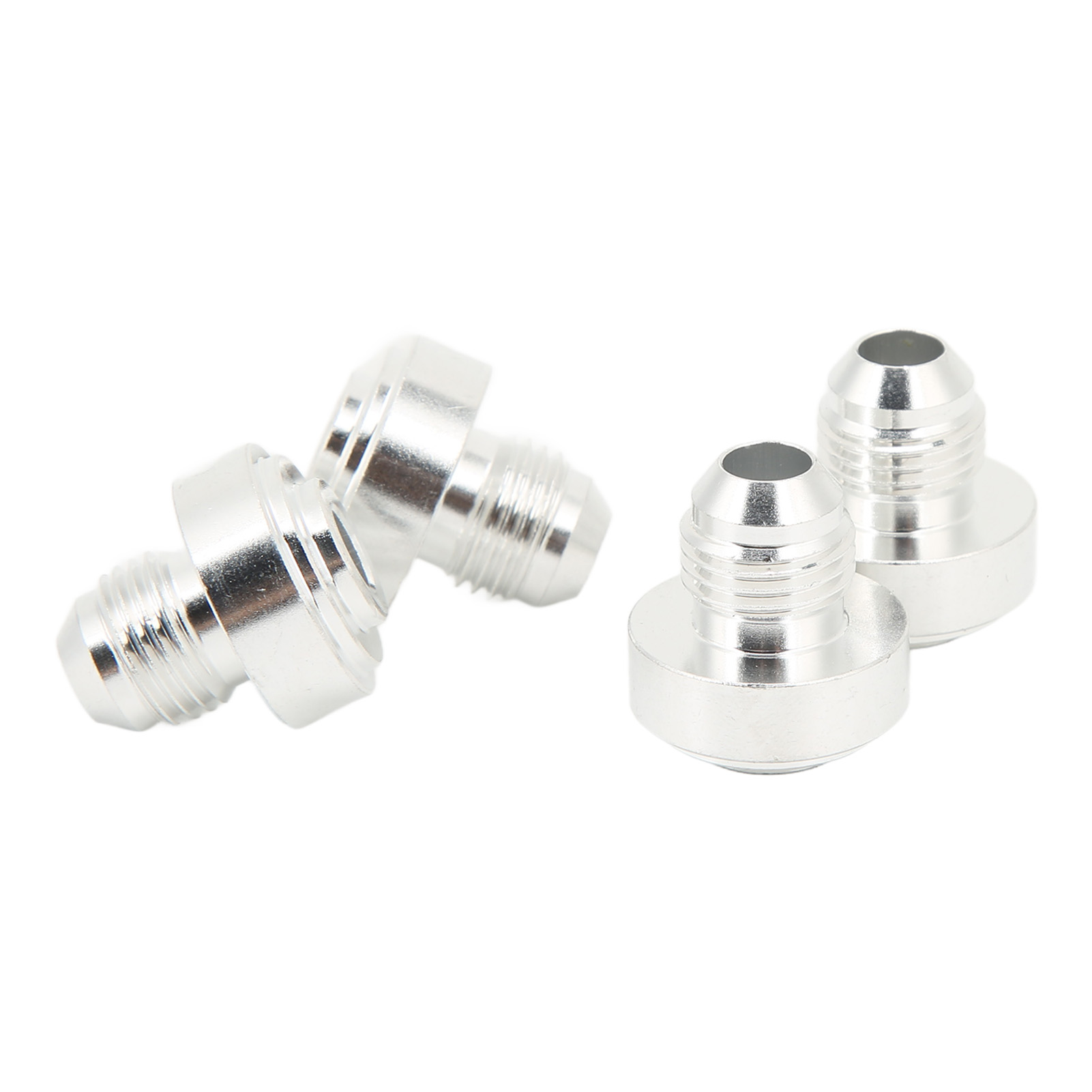 Satz Von 4 An6-schweißfittings Mit Außengewinde Aus Gefräster Aluminiumlegierung, 9/16-18 Gewinde, 6an Durchmesser, Gefrästes Ende Zum Austauschen.