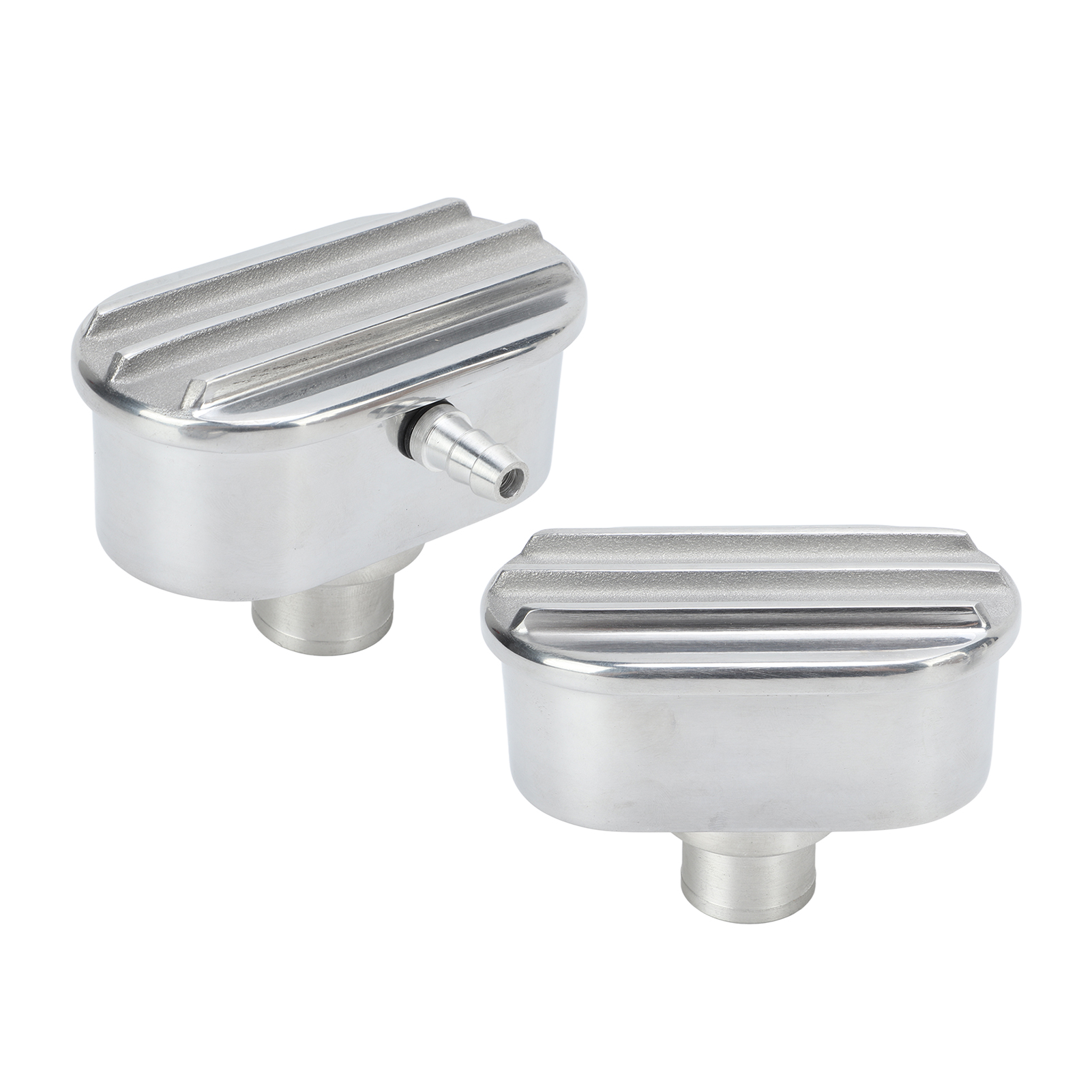 Ovaler, Polierter Aluminium-ventildeckel Mit Kühlrippen, Inklusive Pcv-kit Und Entlüftung 6100fp, Kompatible Ersatzbaugruppe.