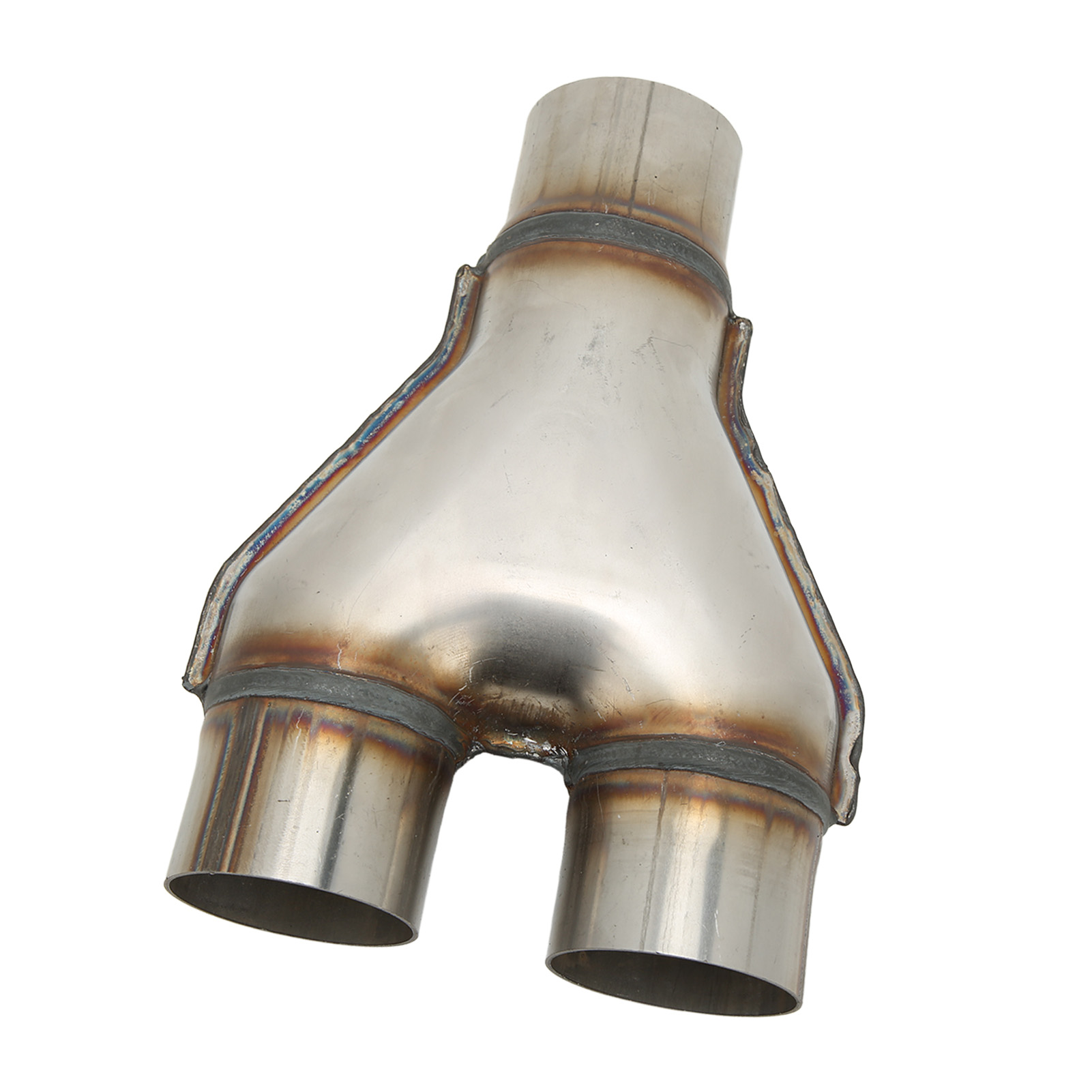 Auspuffendrohr Aus Edelstahl In Y-form, 1 Einlass, 2 Auslässe, Universell Anpassbare Endrohrblende, 63 Mm Innendurchmesser, Schalldämpferanschluss