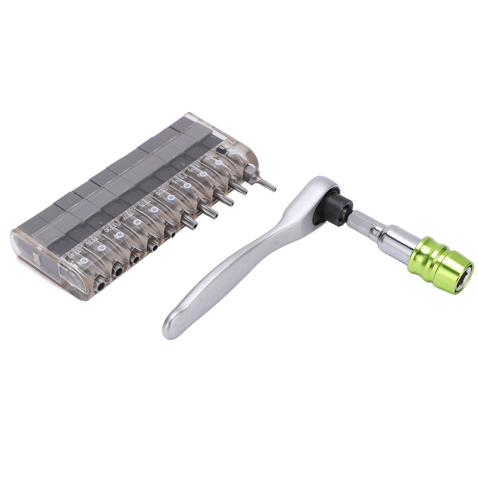 Set Mit 12 Schraubendreherbits, Ratsche, Ergonomischem Handschlüssel, Werkzeugset Für Garagen- Und Autoreparaturen